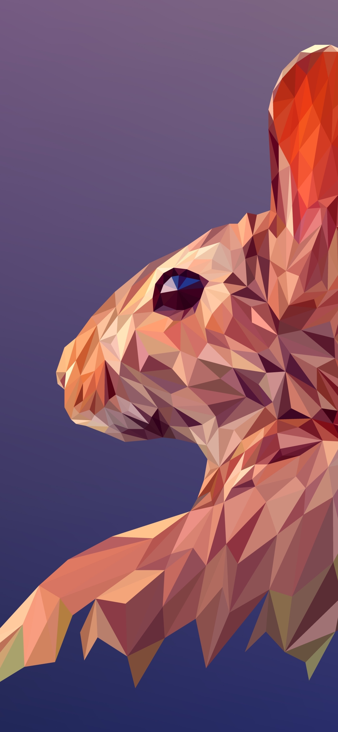 Download mobile wallpaper Abstract, Rabbit, Facets, Polygon, Low Poly for free.