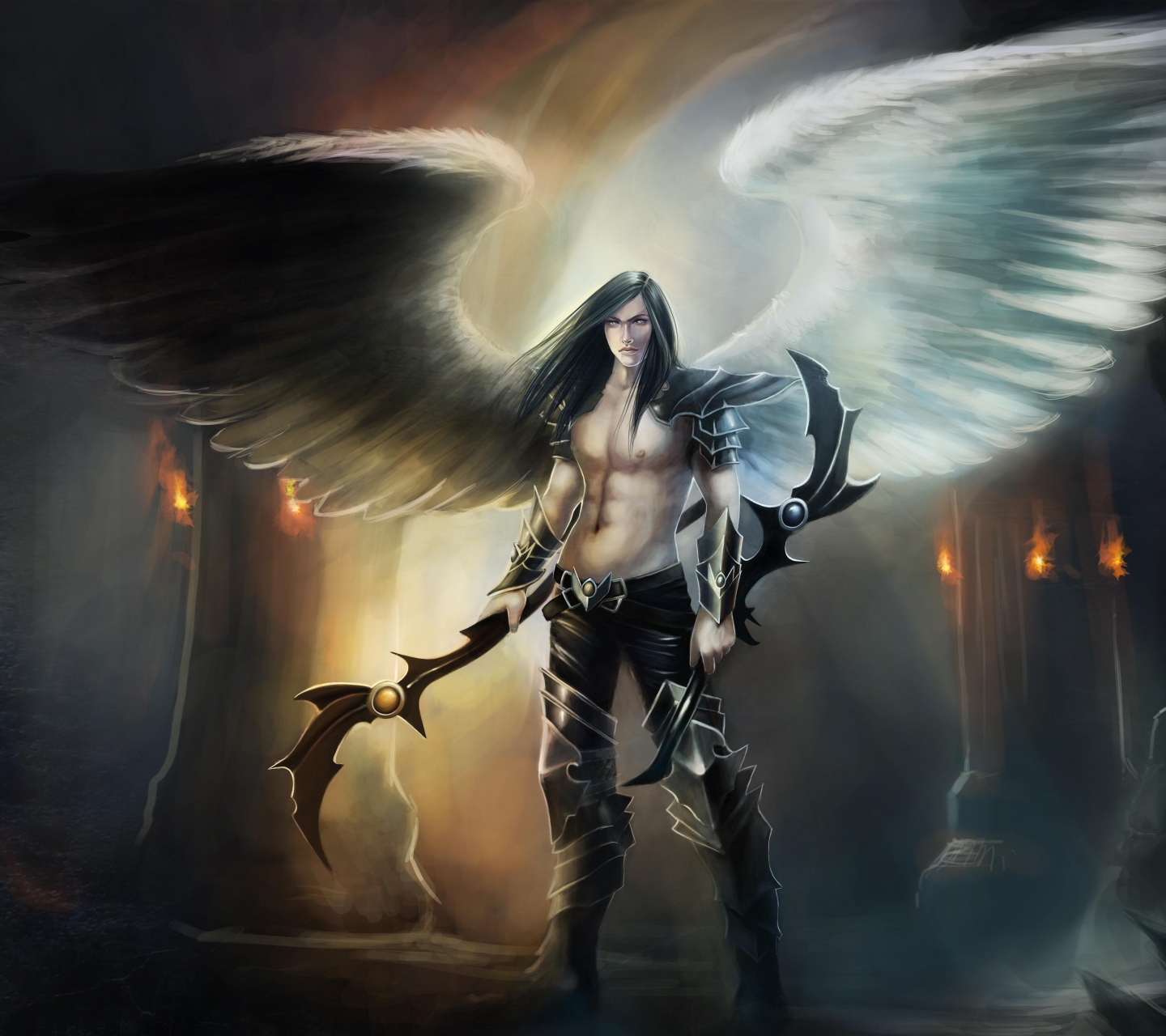 Free download wallpaper Fantasy, Wings, Angel, Angel Warrior on your PC desktop