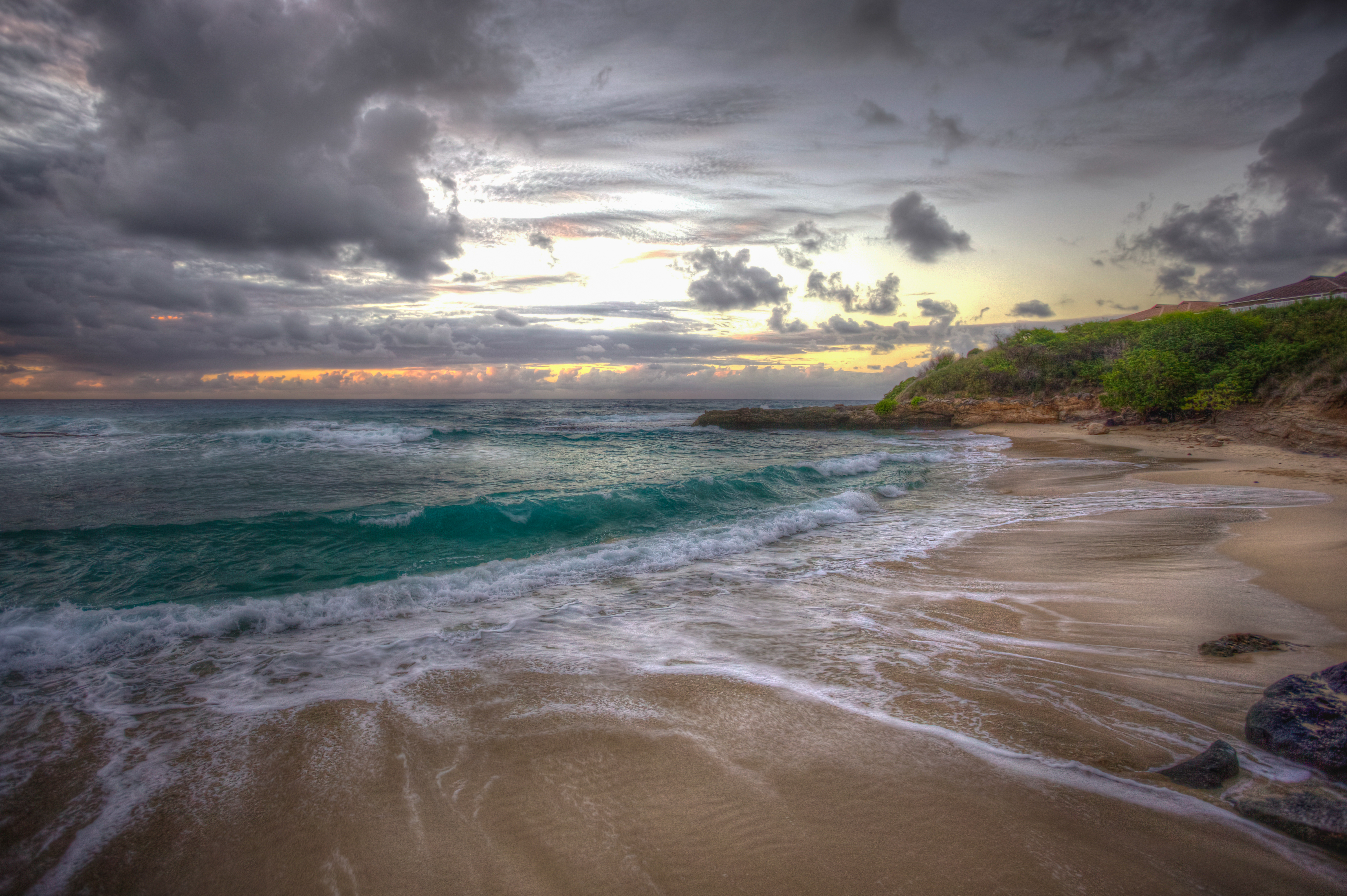 Скачать обои бесплатно Море, Облака, Пляж, Горизонт, Океан, Гавайи, Земля/природа картинка на рабочий стол ПК