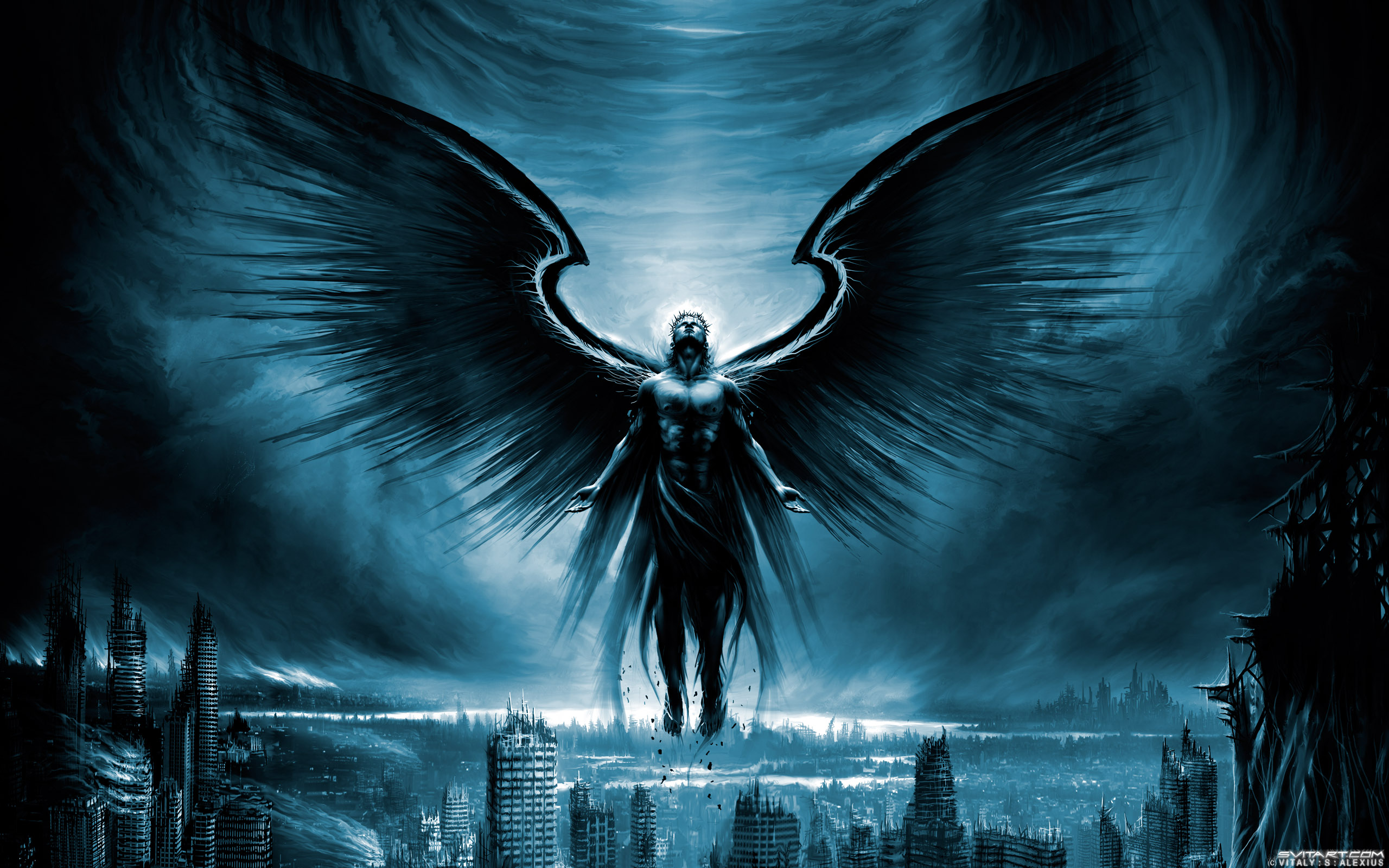 Free download wallpaper Dark, Angel on your PC desktop