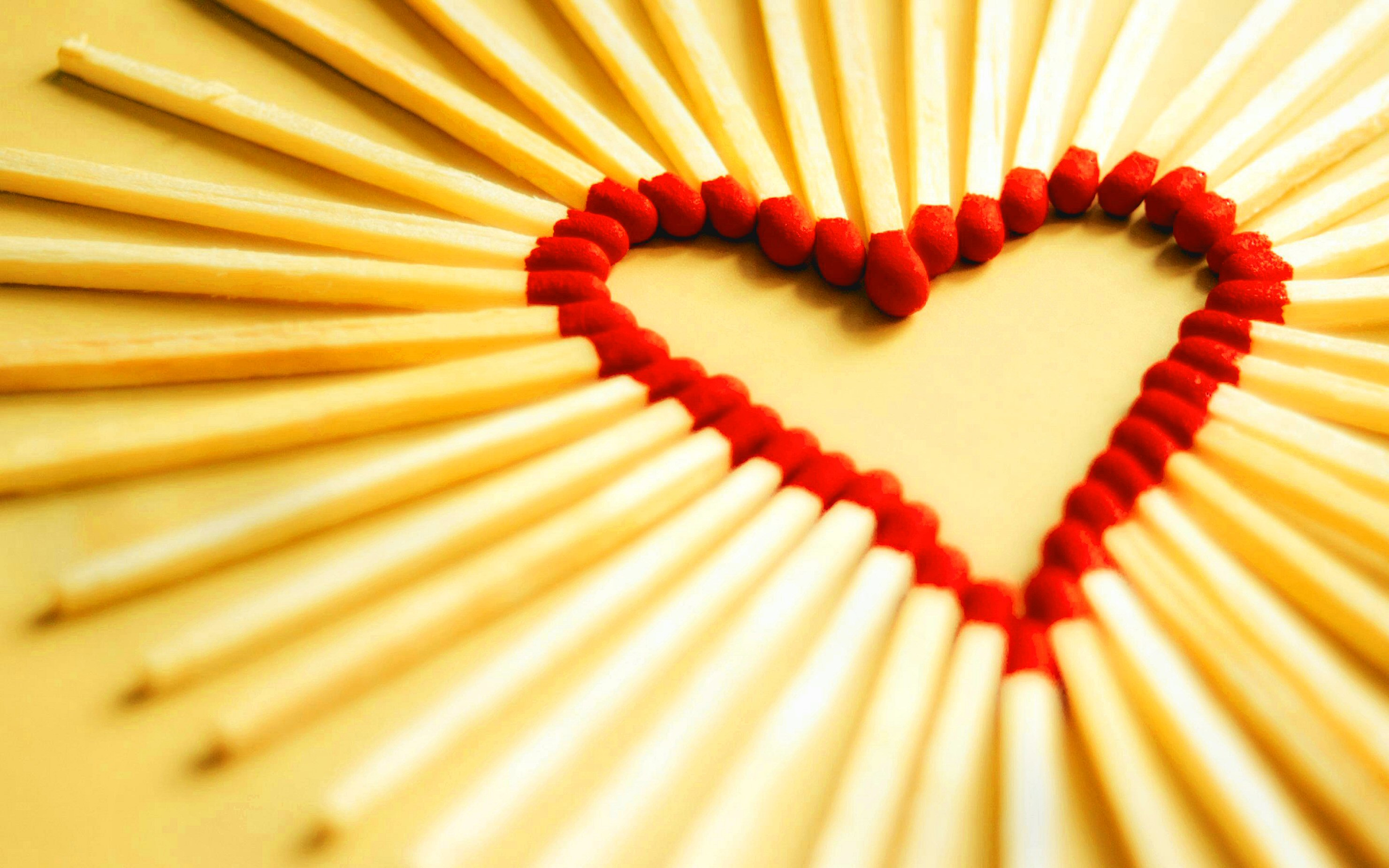 photography, love, heart, match, red, yellow