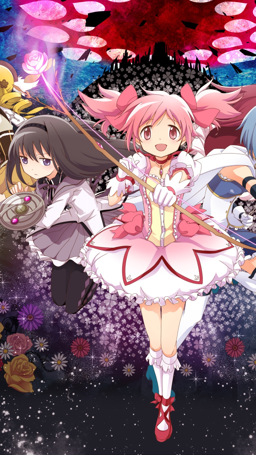 Descarga gratuita de fondo de pantalla para móvil de Animado, Kyōko Sakura, Puella Magi Madoka Magica, Homura Akemi, Madoka Kaname, Mami Tomoe, Sayaka Miki.