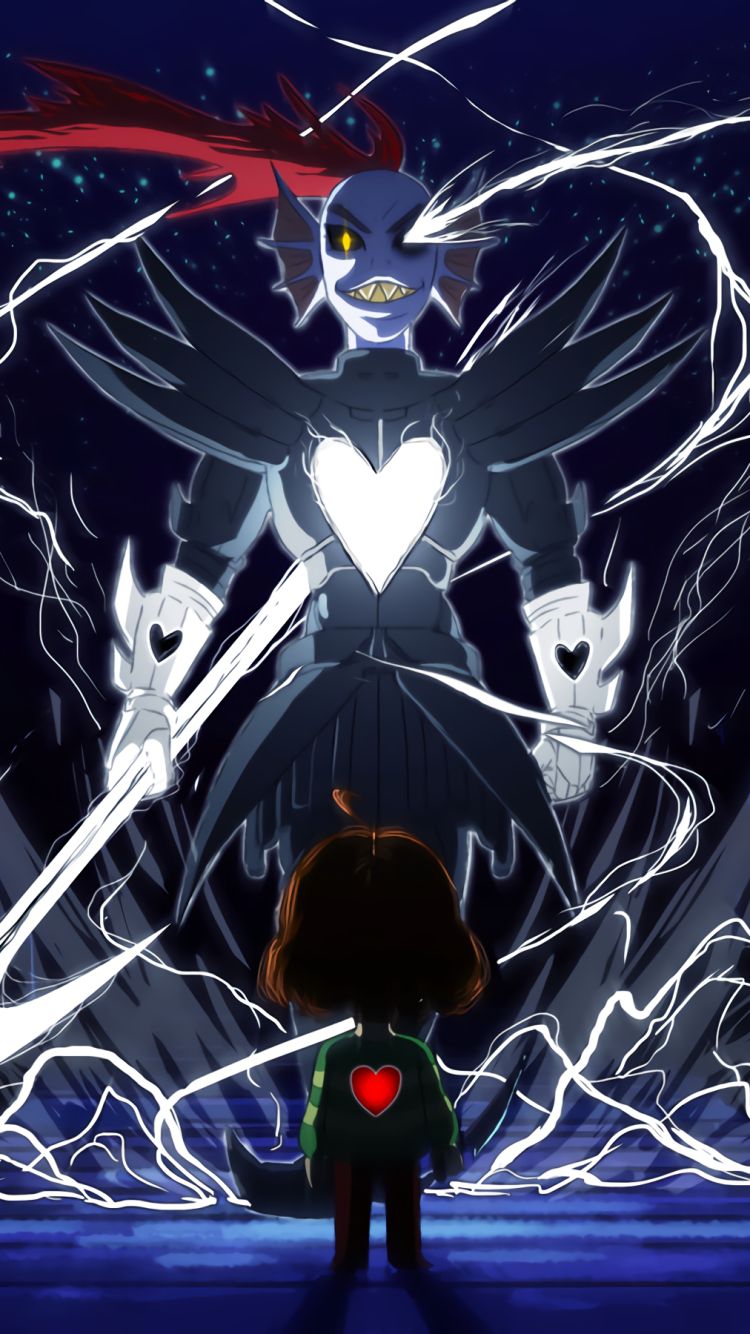 Download mobile wallpaper Video Game, Undertale, Frisk (Undertale), Undyne (Undertale), Chara (Undertale), Undyne The Undying (Undertale) for free.