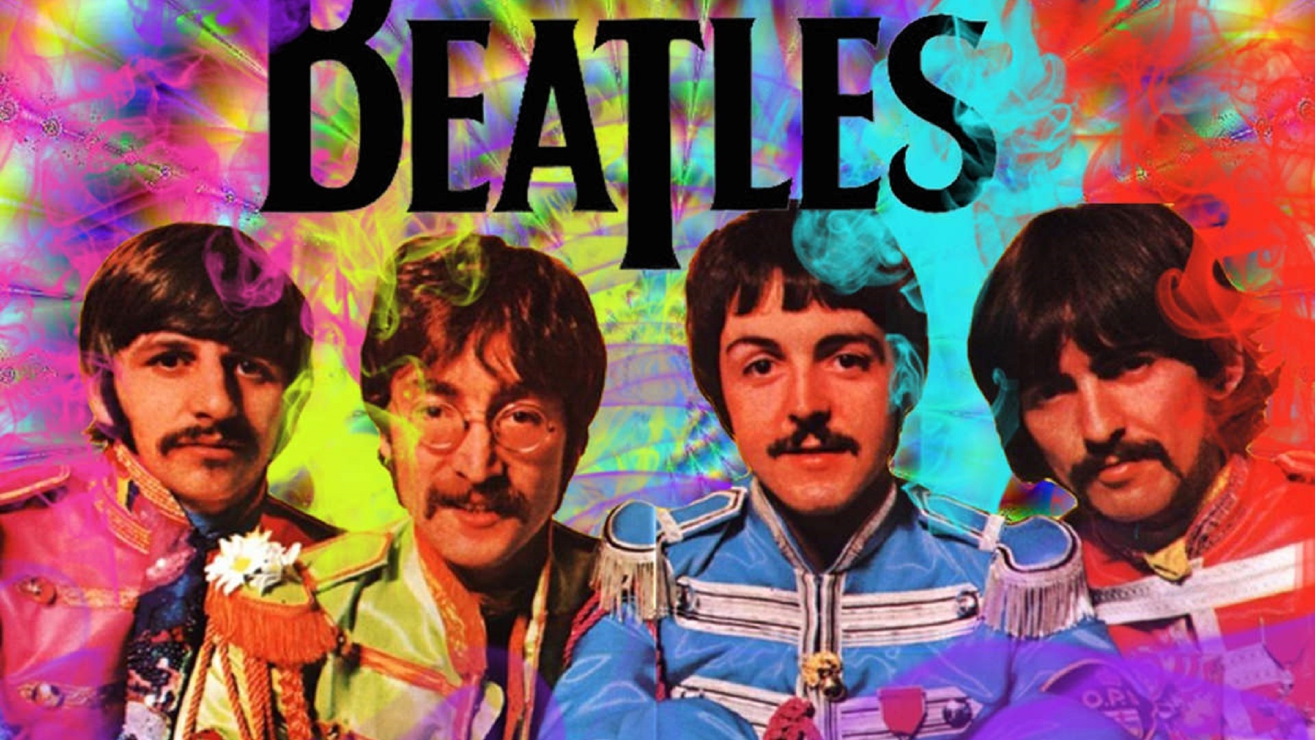 Laden Sie das Musik, Farben, Bunt, Die Beatles-Bild kostenlos auf Ihren PC-Desktop herunter