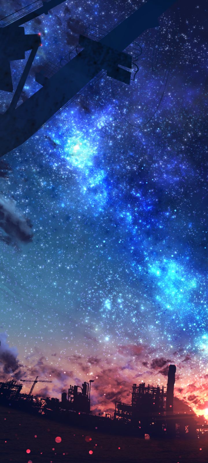 Download mobile wallpaper Anime, Sky, Night, Starry Sky, Original for free.