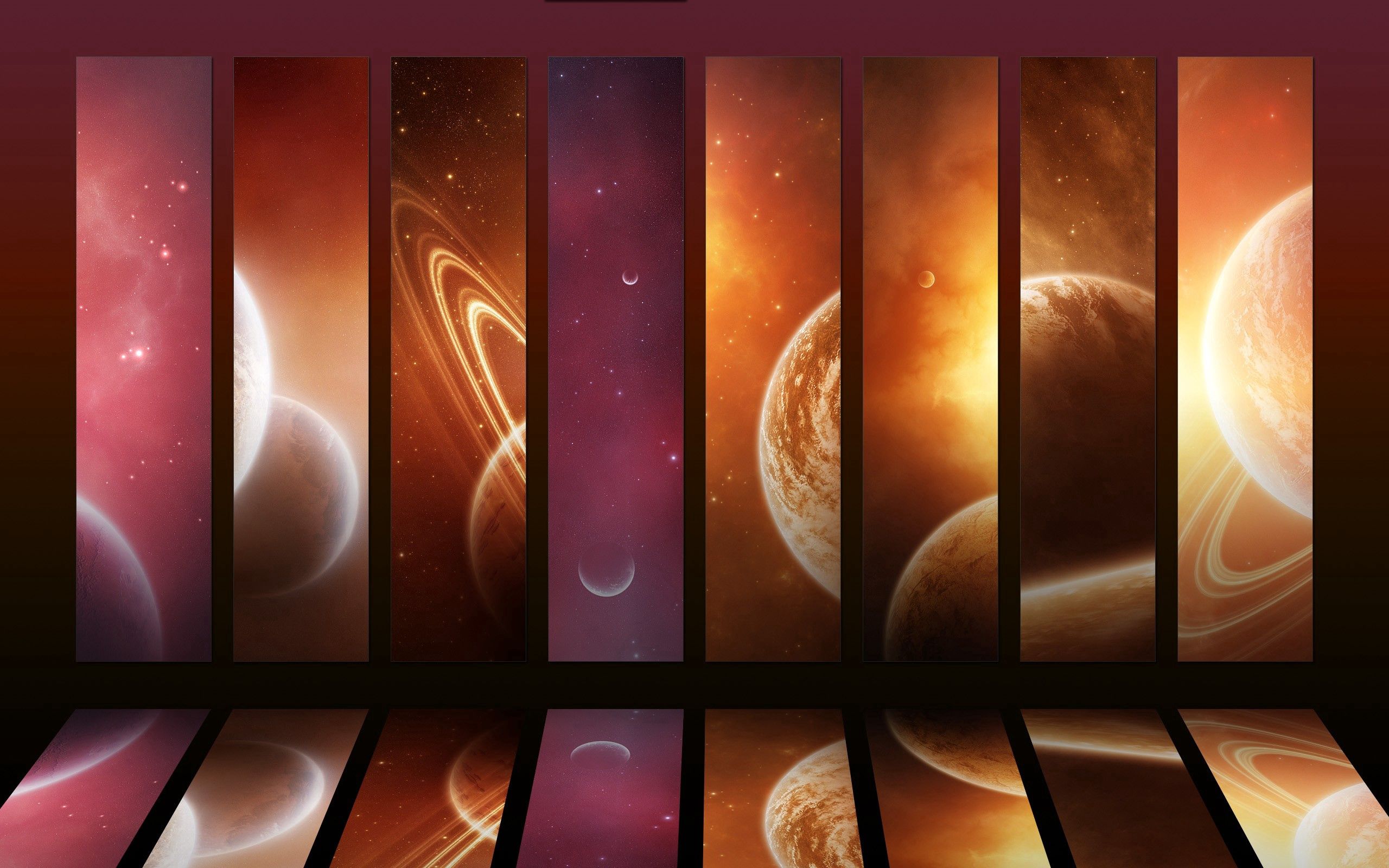 Download mobile wallpaper Streaks, Shine, Stripes, Color, Bright, Light, Abstract, Planets for free.