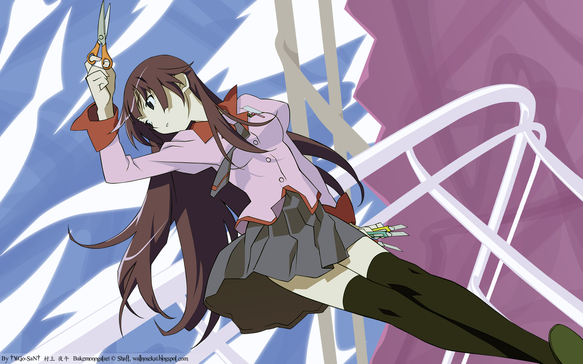 Laden Sie das Animes, Monogatari (Serie), Hitagi Senjogahara-Bild kostenlos auf Ihren PC-Desktop herunter