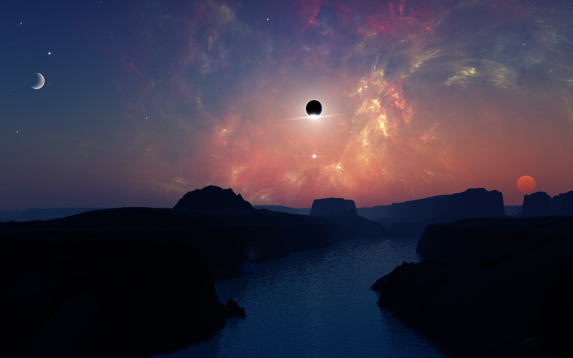 Free download wallpaper Landscape, Sci Fi on your PC desktop