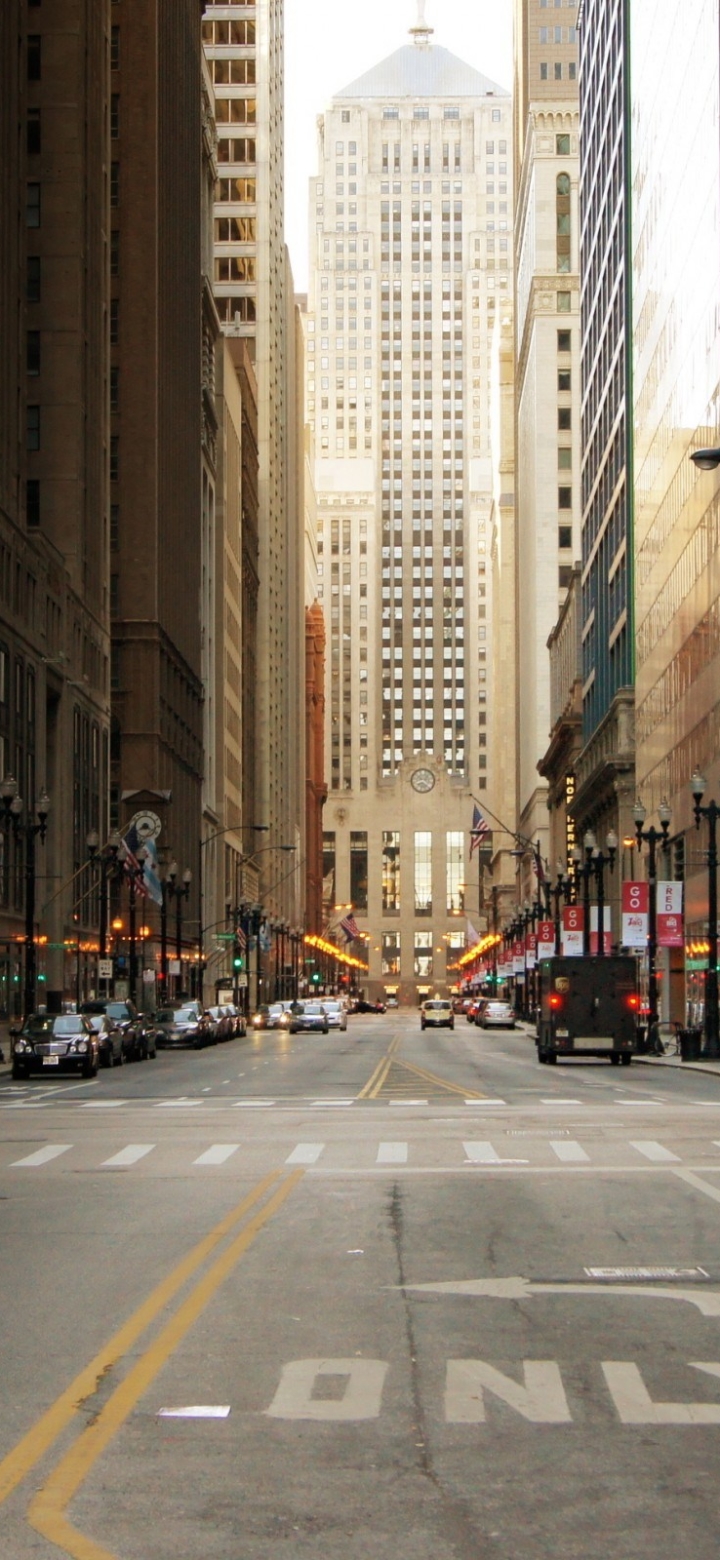 Download mobile wallpaper City, Road, Street, Chicago, Man Made for free.