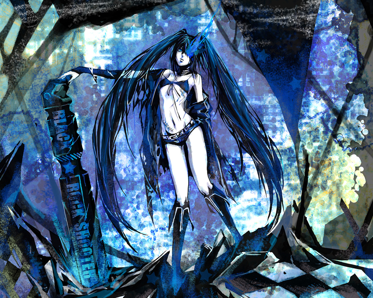 Download mobile wallpaper Anime, Black Rock Shooter for free.