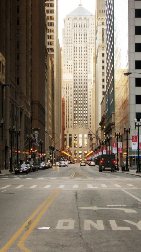 Download mobile wallpaper City, Road, Street, Chicago, Man Made for free.