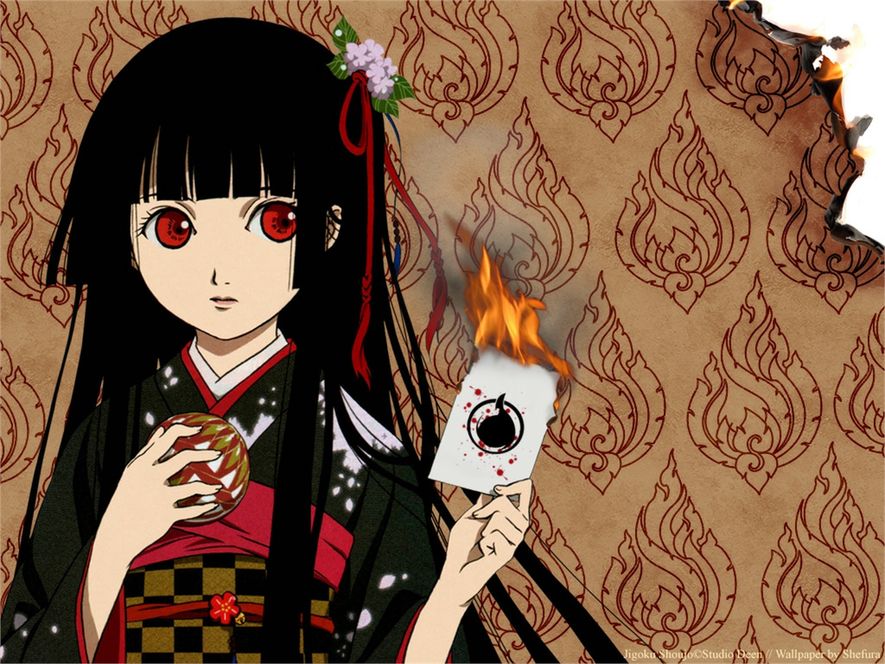 Handy-Wallpaper Animes, Jigoku Shōjo kostenlos herunterladen.