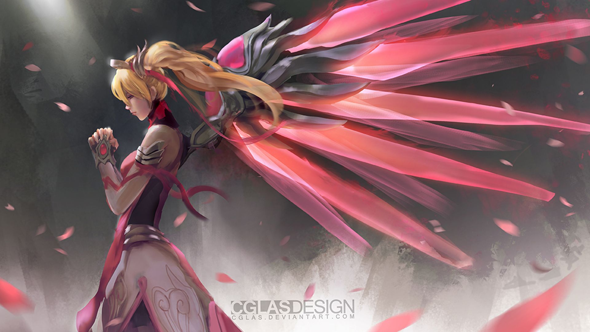 Download mobile wallpaper Wings, Angel, Overwatch, Video Game, Mercy (Overwatch) for free.