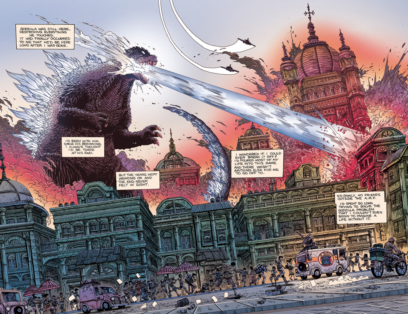Laden Sie das Comics, Godzilla-Bild kostenlos auf Ihren PC-Desktop herunter