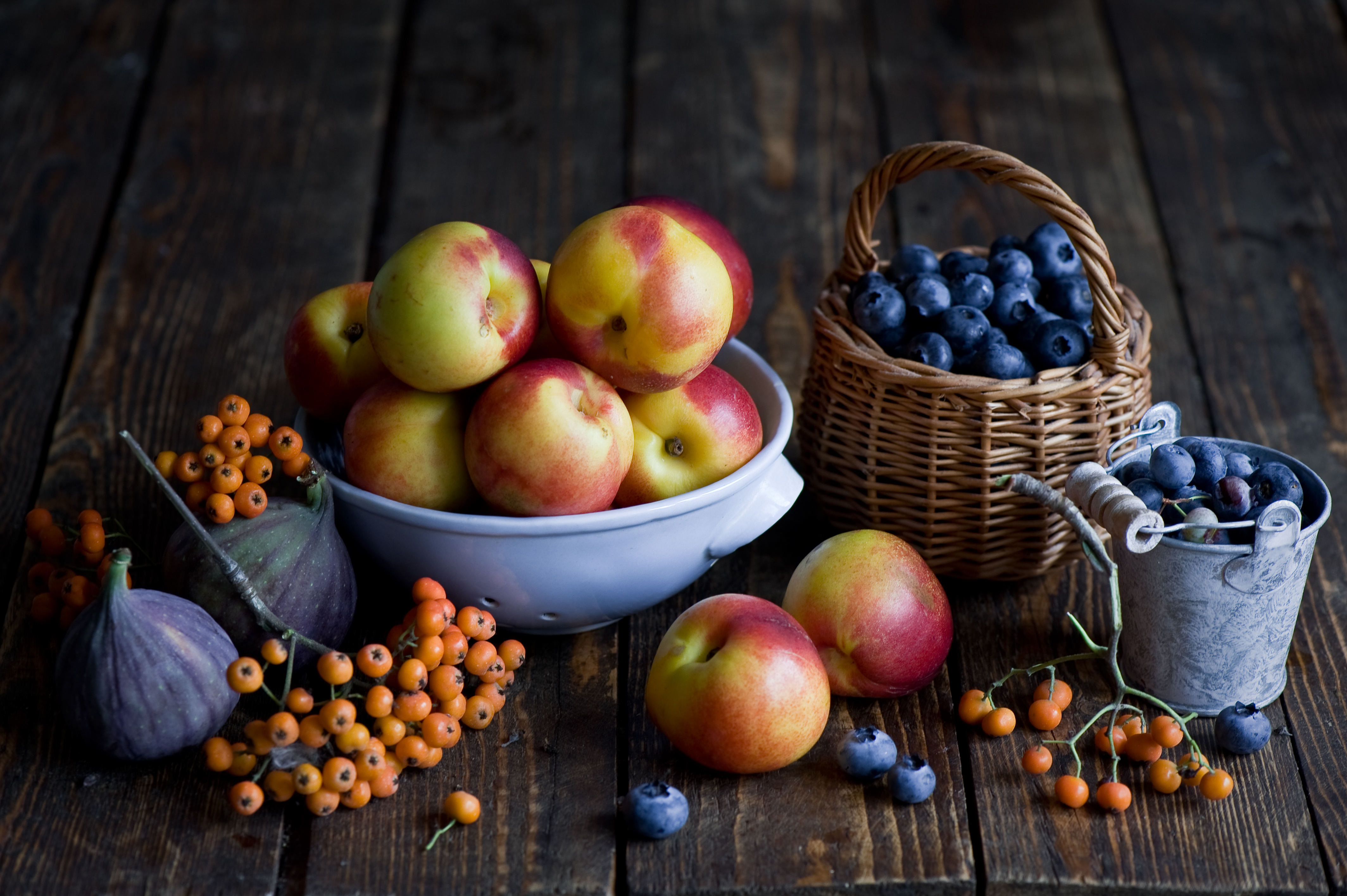 blueberry, food, fruit, nectarine, fruits