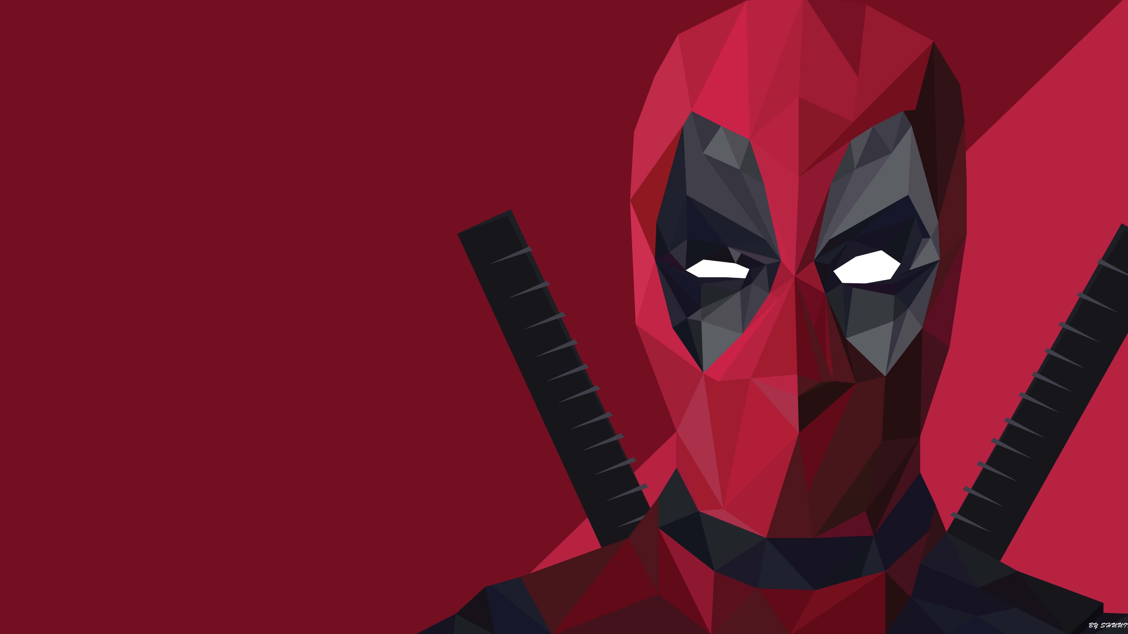 Download mobile wallpaper Abstract, Deadpool, Facets for free.