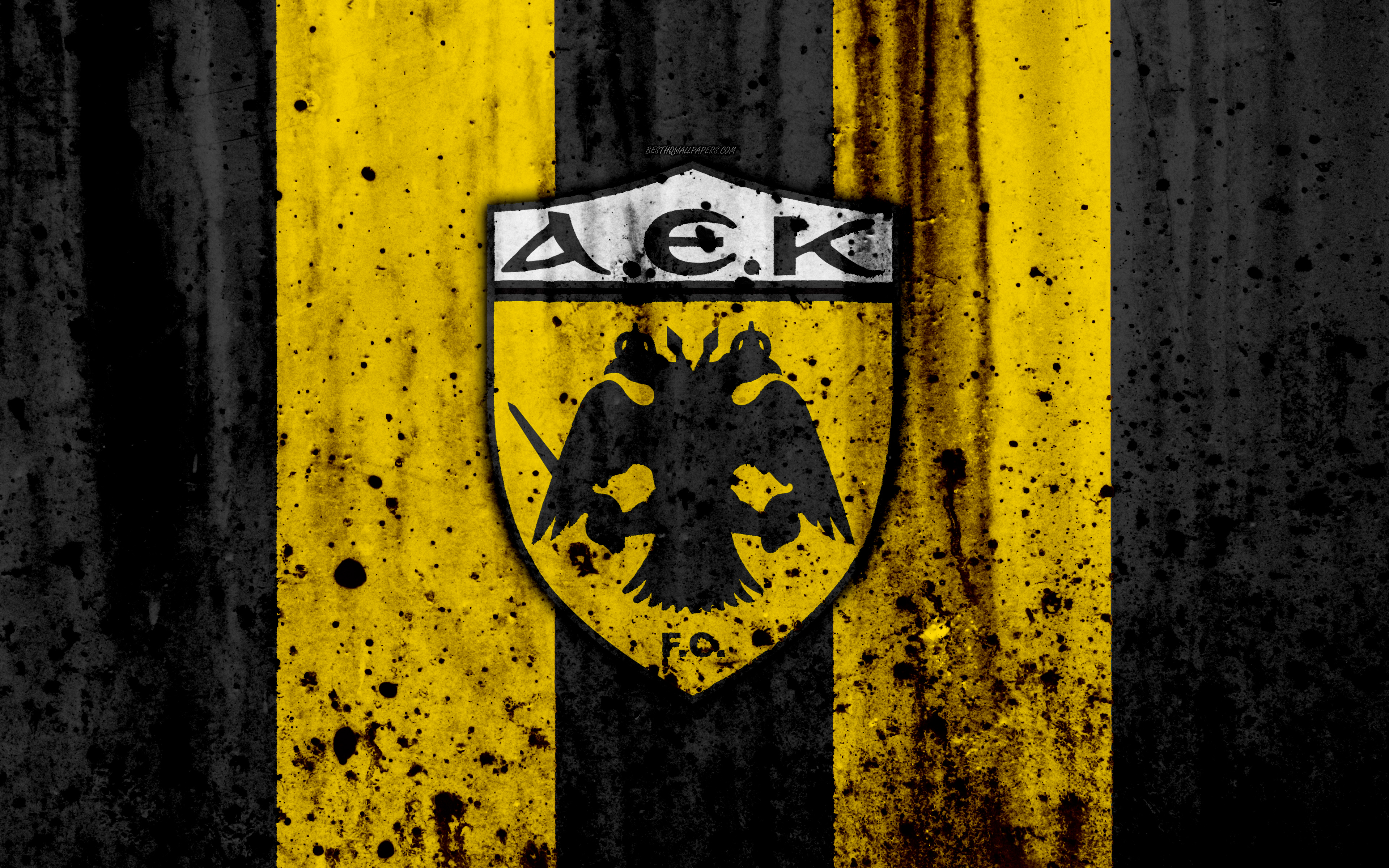 Baixar papel de parede para celular de Esportes, Futebol, Logotipo, Emblema, Aek Atenas F C gratuito.