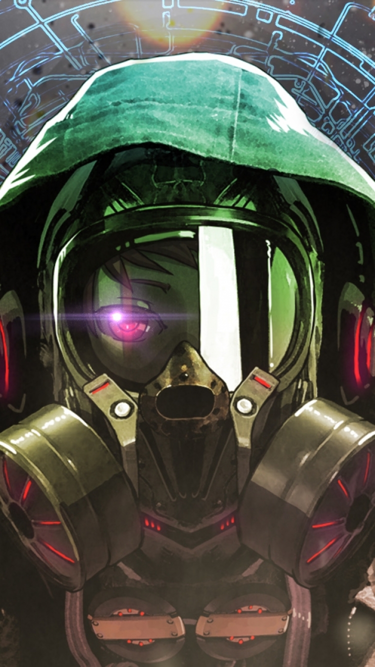 Download mobile wallpaper Anime, Gas Mask, Sci Fi for free.