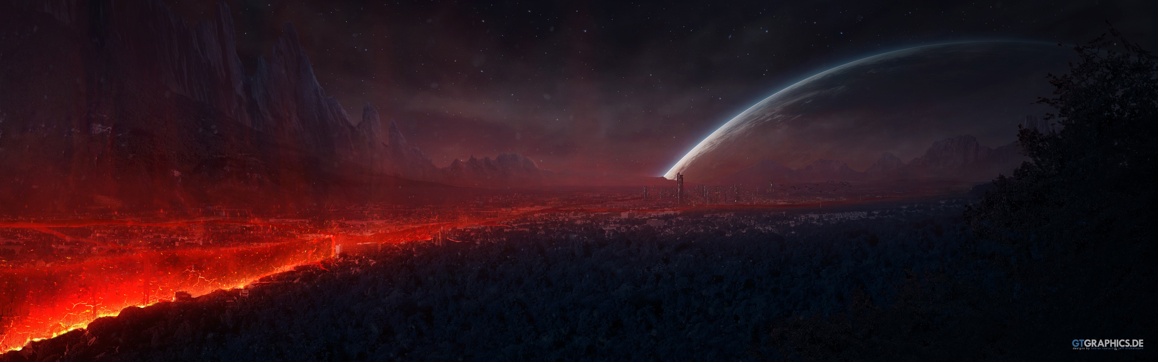 Free download wallpaper Sci Fi, Planet Rise on your PC desktop