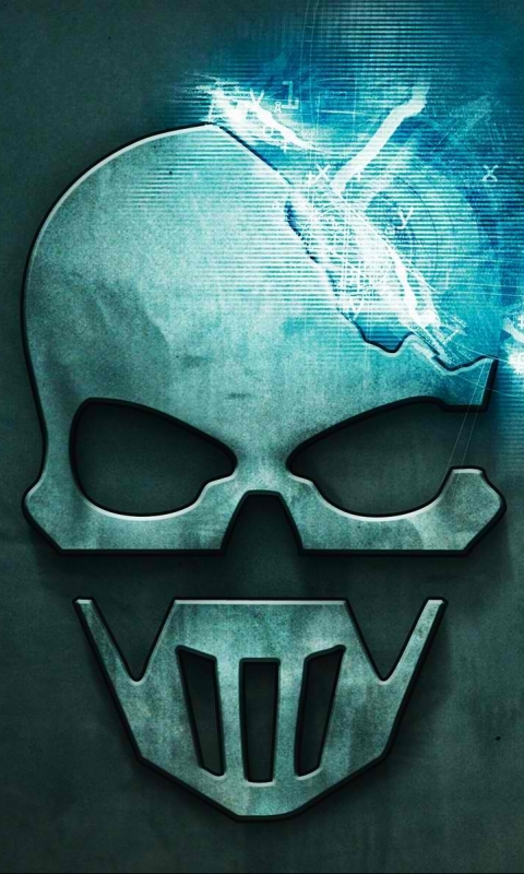 Handy-Wallpaper Logo, Schädel, Skelett, Computerspiele, Tom Clancy's Ghost Recon: Soldat Der Zukunft kostenlos herunterladen.