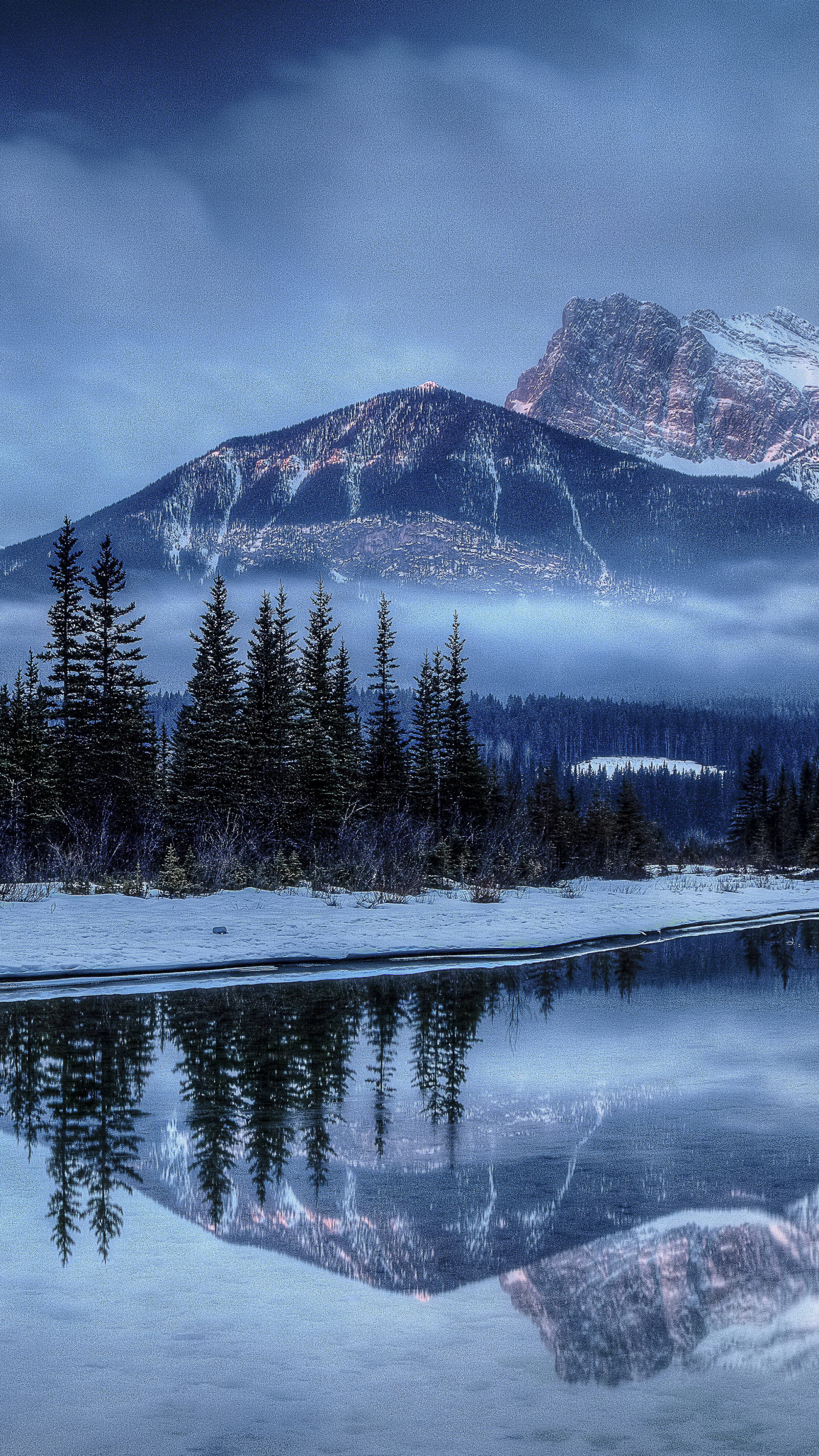Laden Sie das Landschaft, Winter, Schnee, See, Gebirge, Berge, Erde/natur, Spiegelung, Betrachtung-Bild kostenlos auf Ihren PC-Desktop herunter