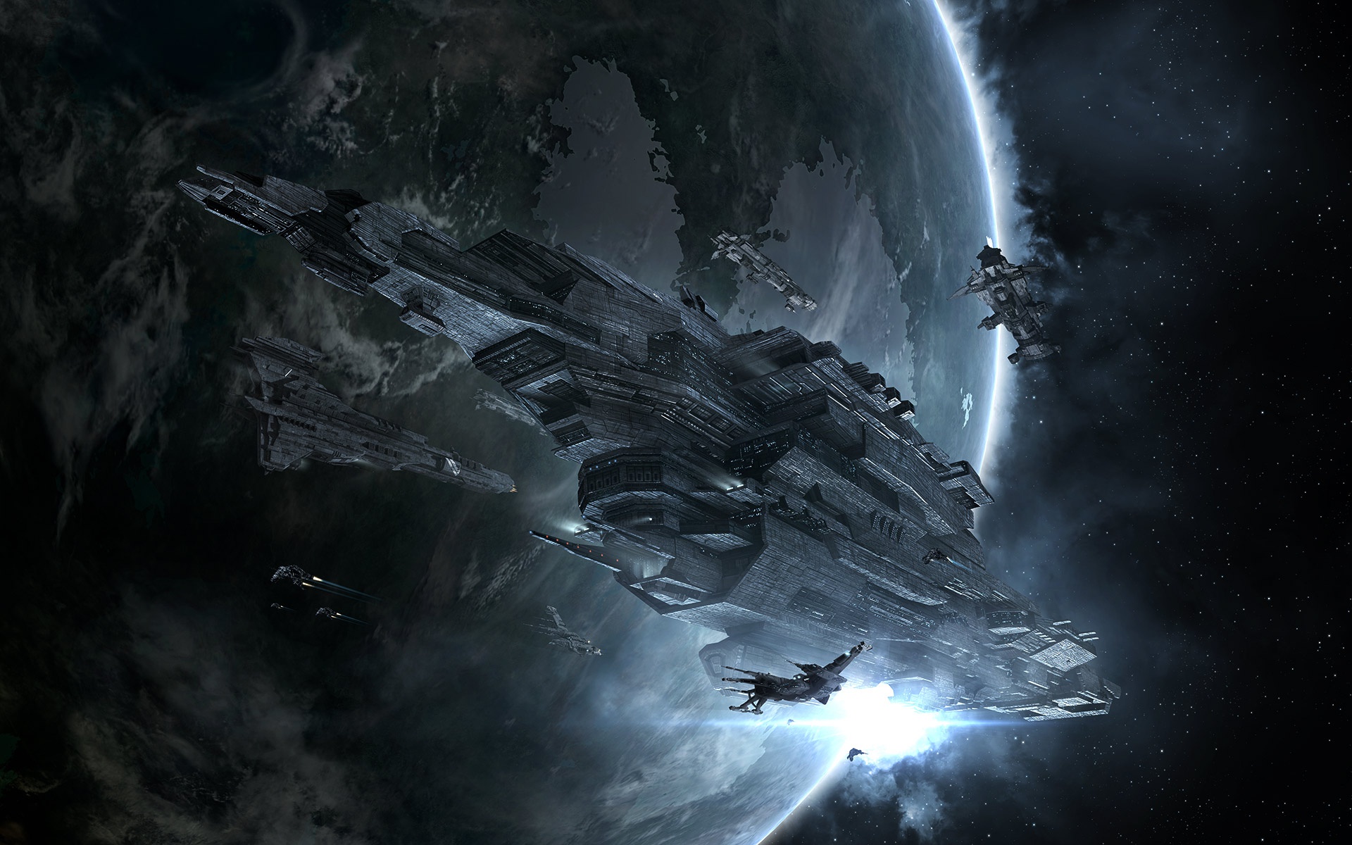 Free download wallpaper Space, Planet, Spaceship, Video Game, Eve Online on your PC desktop