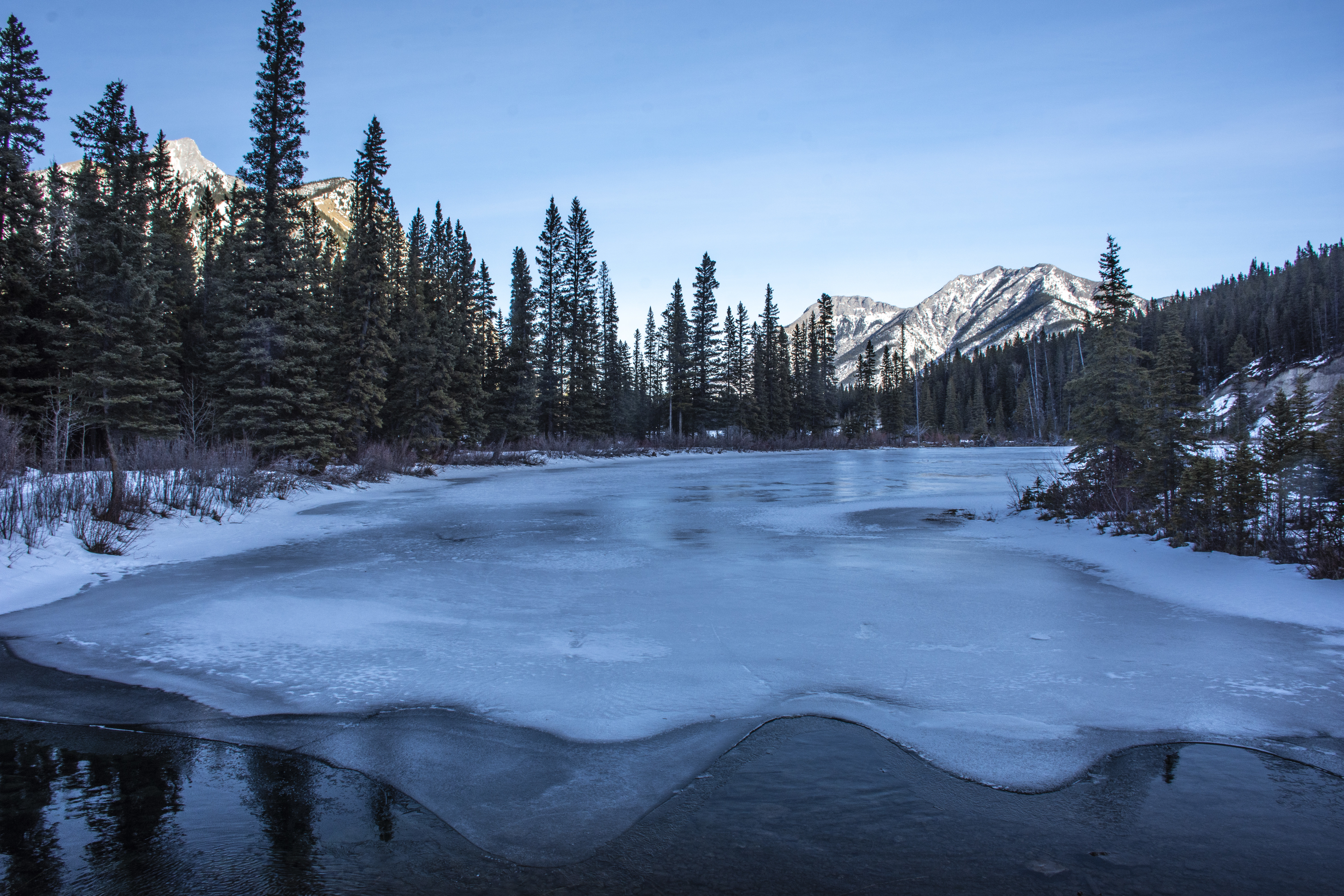 PCデスクトップに冬, 自然, 湖, 山, 風景, 氷画像を無料でダウンロード