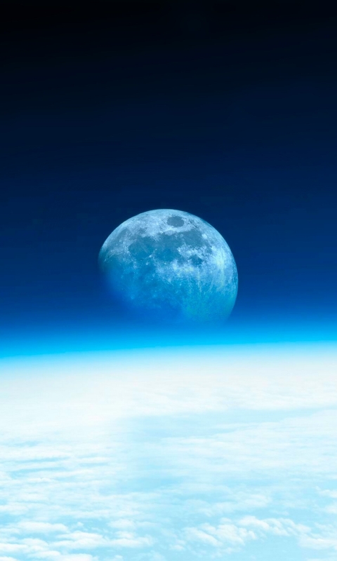 Download mobile wallpaper Sky, Moon, Earth, Space, Cloud for free.