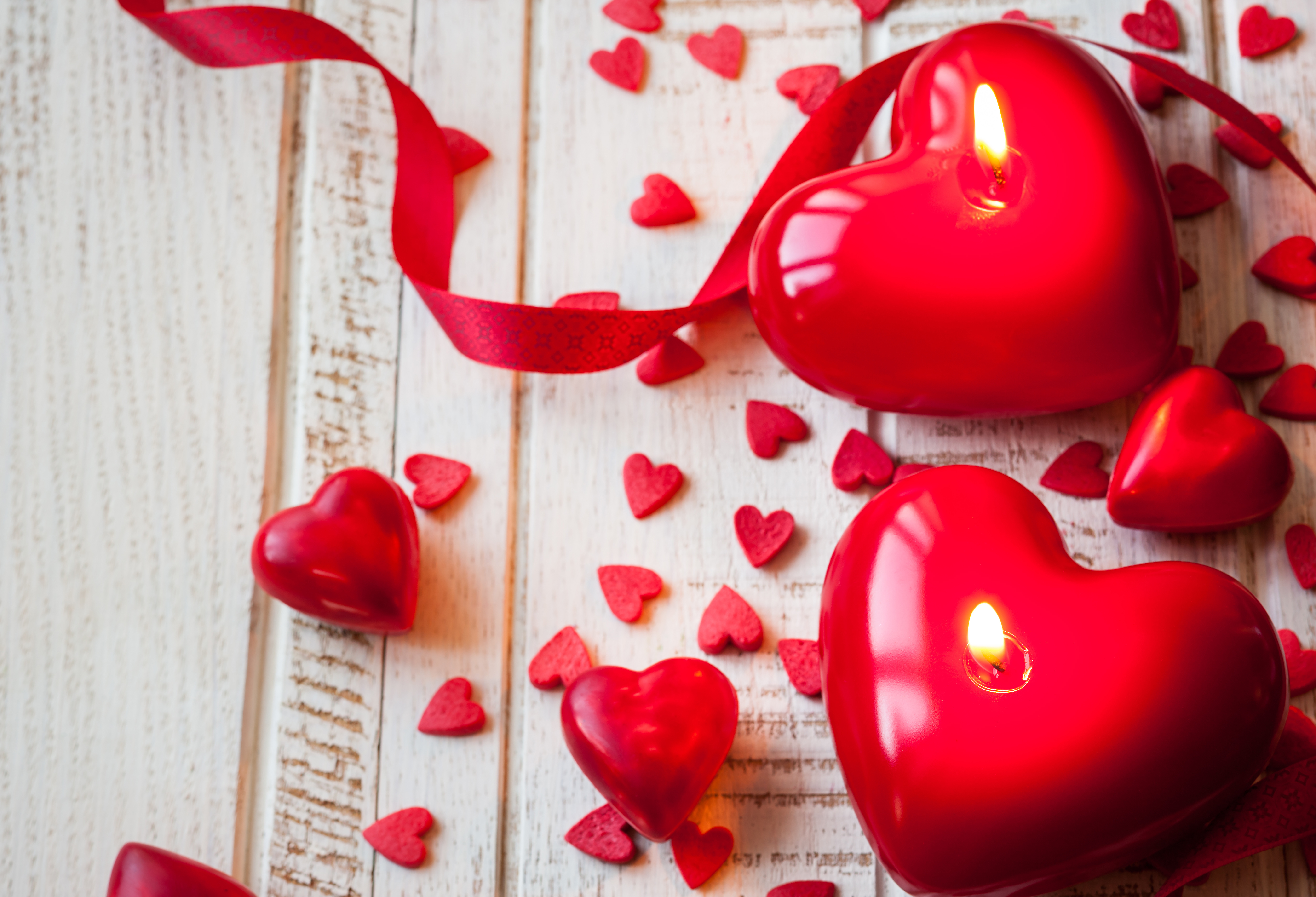 Скачати мобільні шпалери День Святого Валентина, Свято, Серце, Свічка, Романтичний безкоштовно.