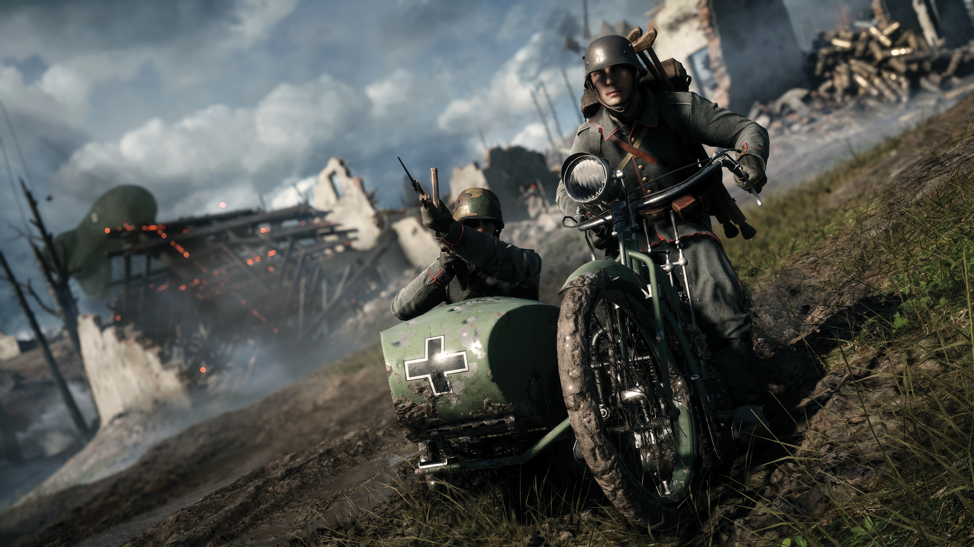 Download mobile wallpaper Battlefield, Motorcycle, Soldier, Video Game, Battlefield 1 for free.