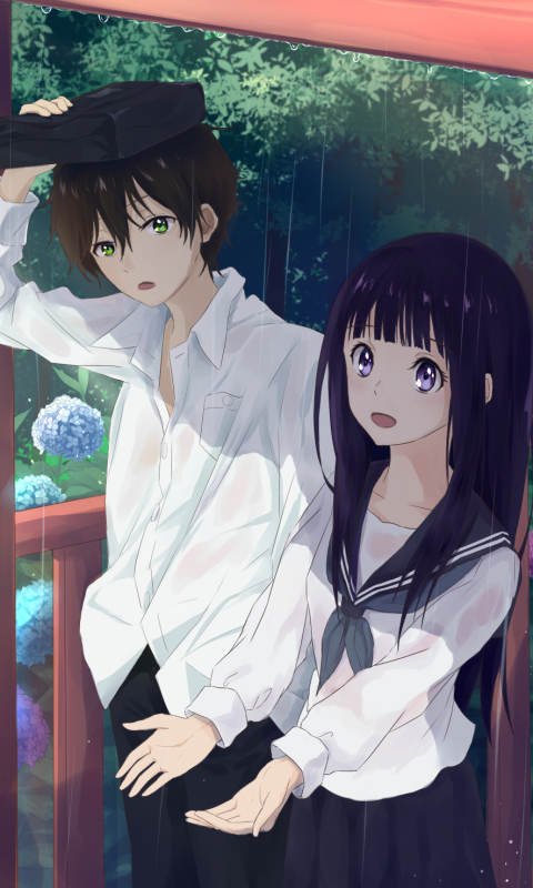 Download mobile wallpaper Anime, Eru Chitanda, Hōtarō Oreki, Hyouka for free.