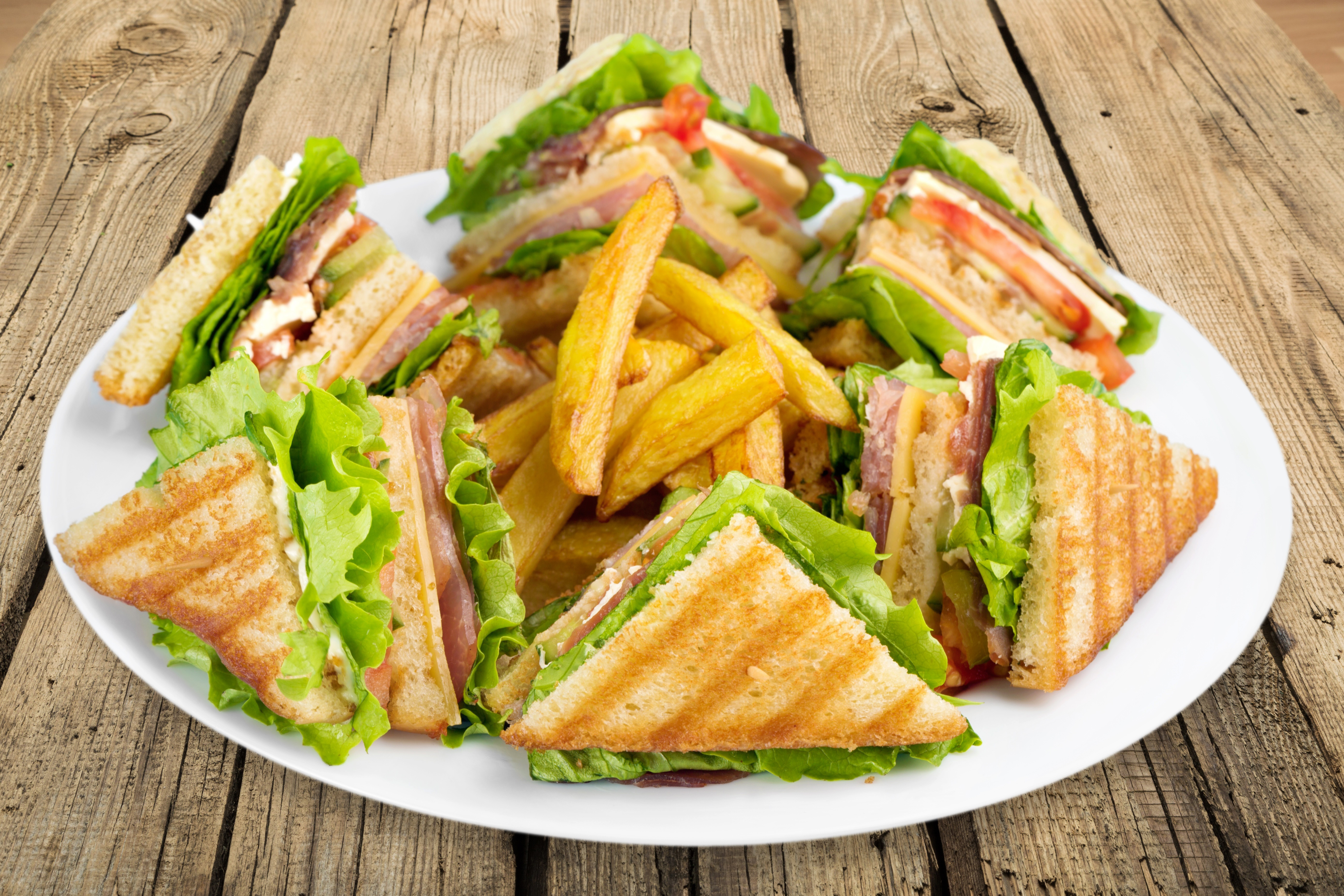 Download mobile wallpaper Food, French Fries, Sandwich for free.