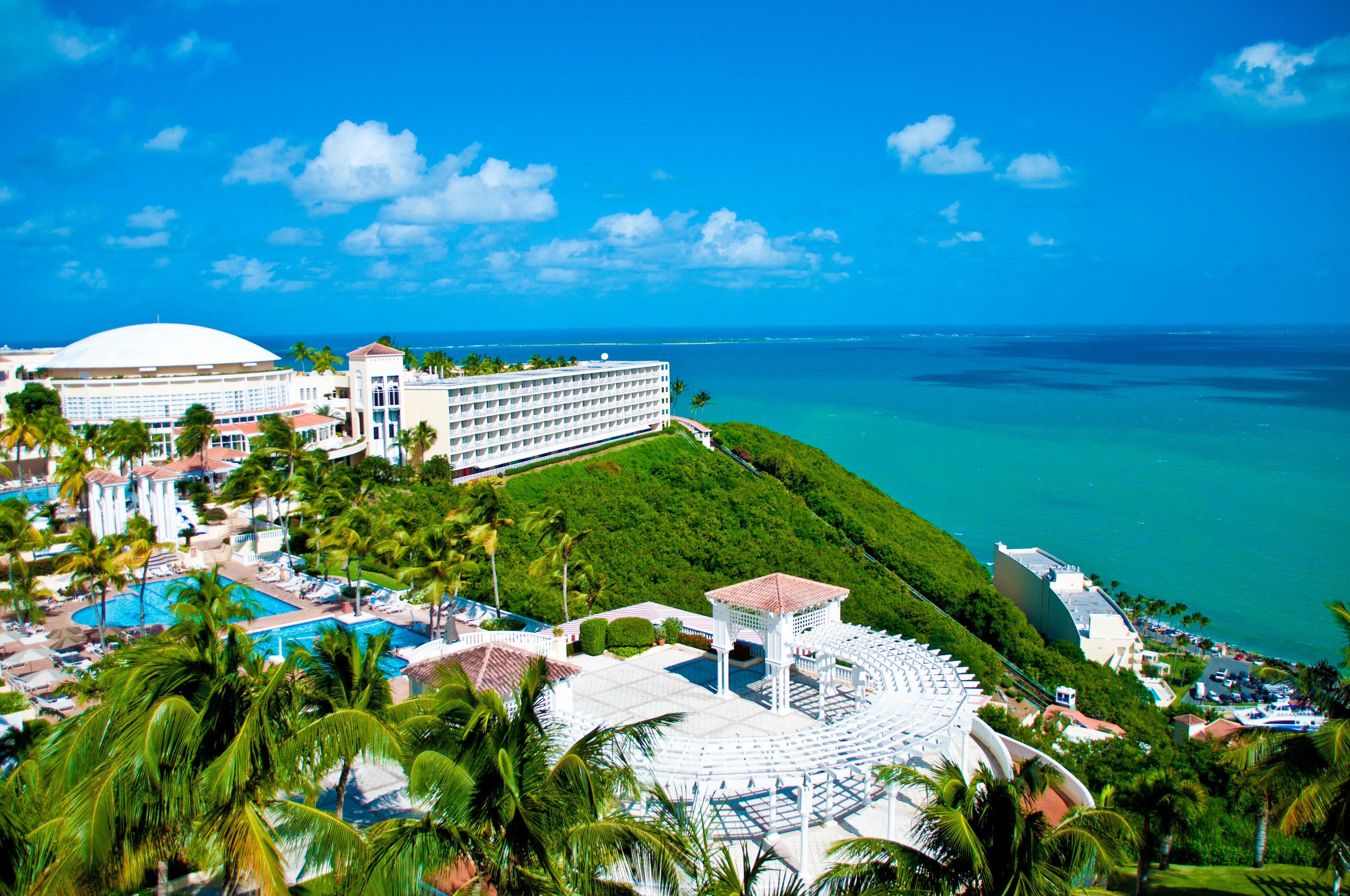 building, hotel, man made, resort, beach, horizon, puerto rico, tropical