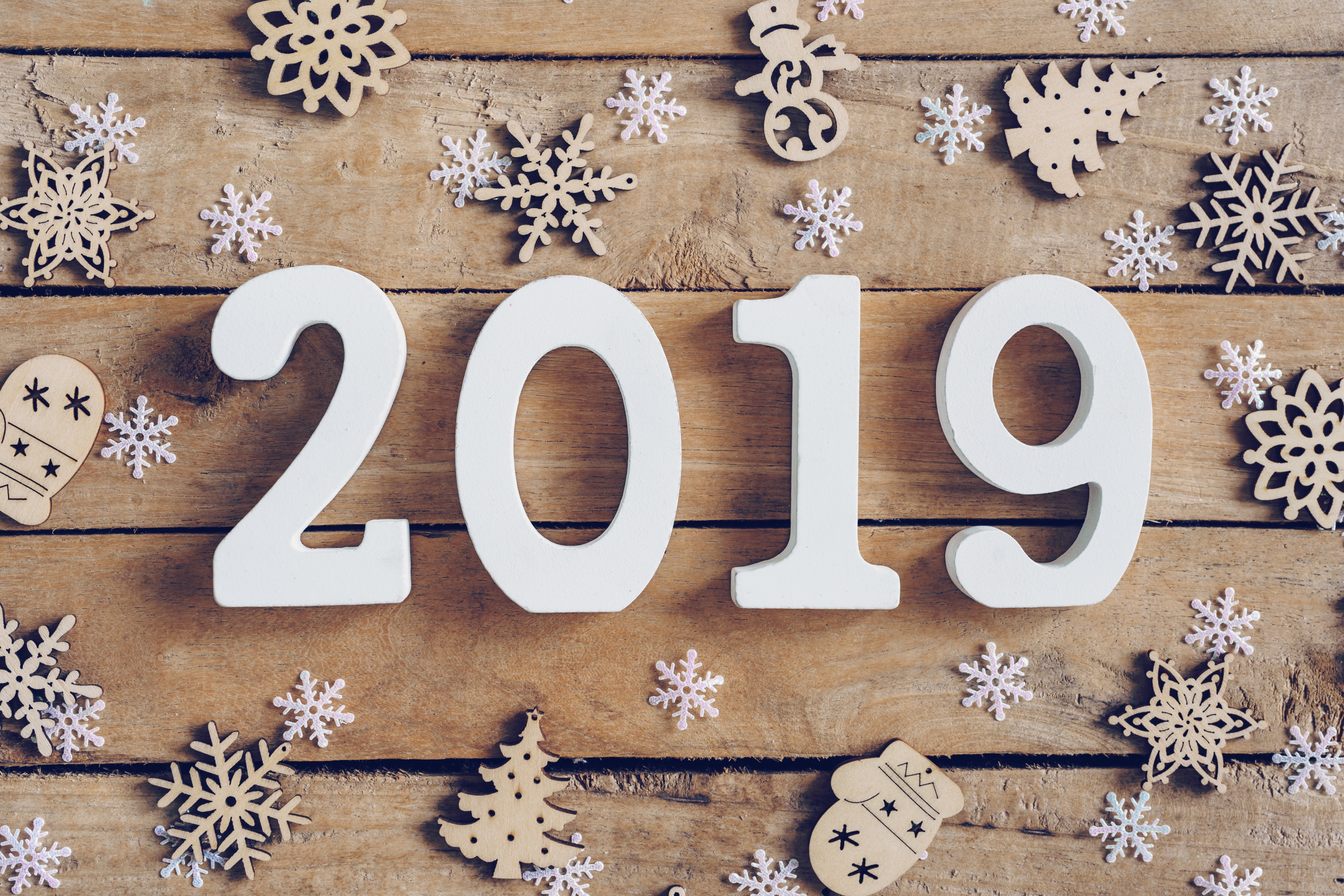 PCデスクトップに新年, スノーフレーク, ホリデー, 2019年新年画像を無料でダウンロード