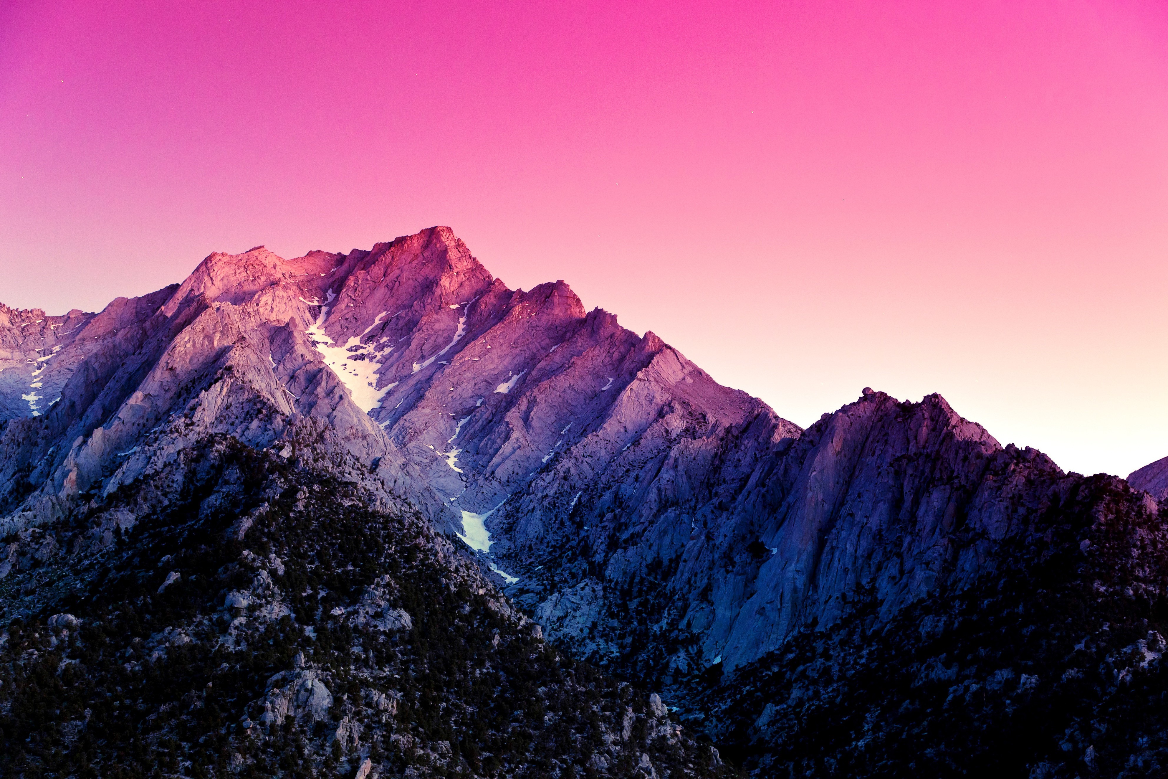 Download mobile wallpaper Nature, Mountains, Pink, Mountain, Earth, Cliff for free.