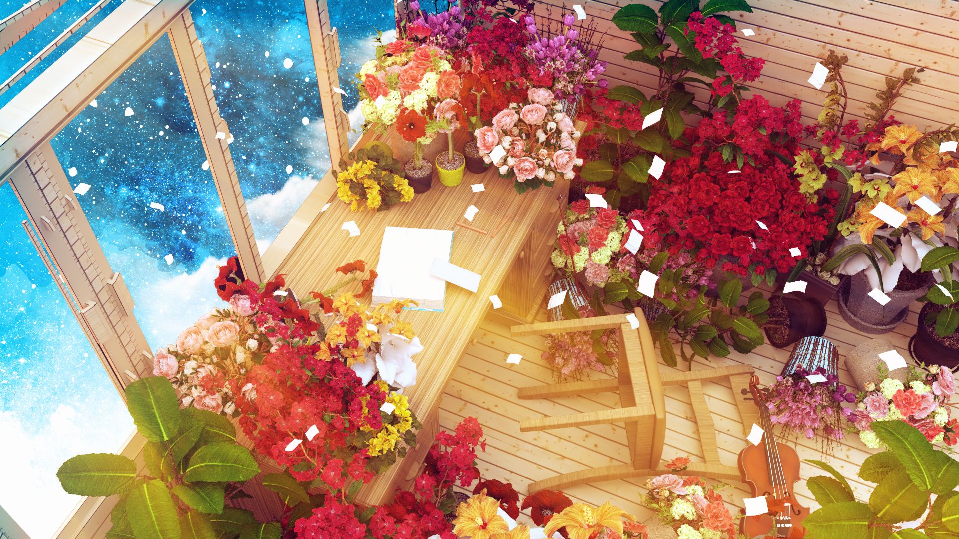 Free download wallpaper Anime, Flowers, Flower on your PC desktop