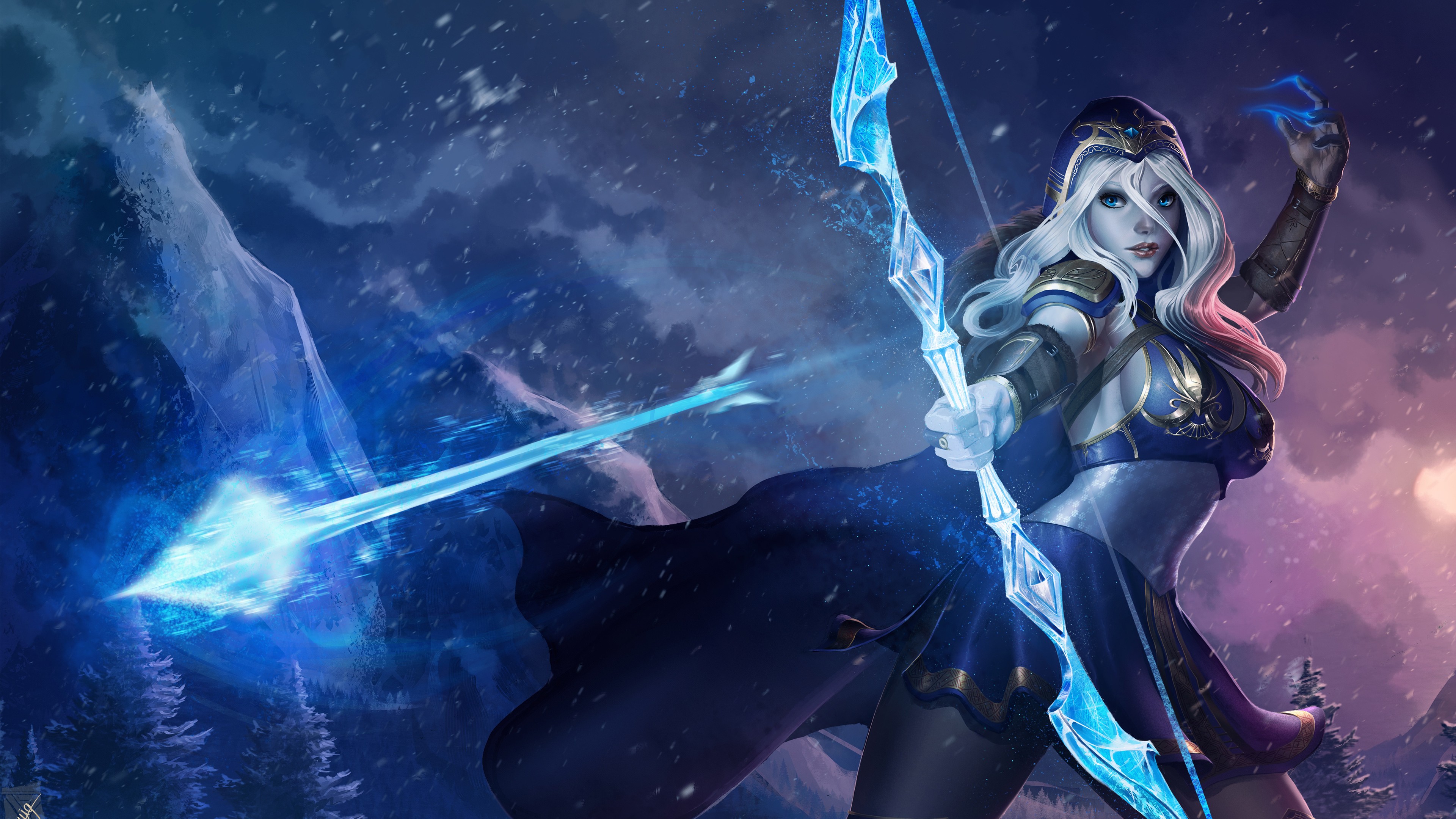 Download mobile wallpaper League Of Legends, Blonde, Blue Eyes, Archer, Video Game, Woman Warrior, Ashe (League Of Legends) for free.