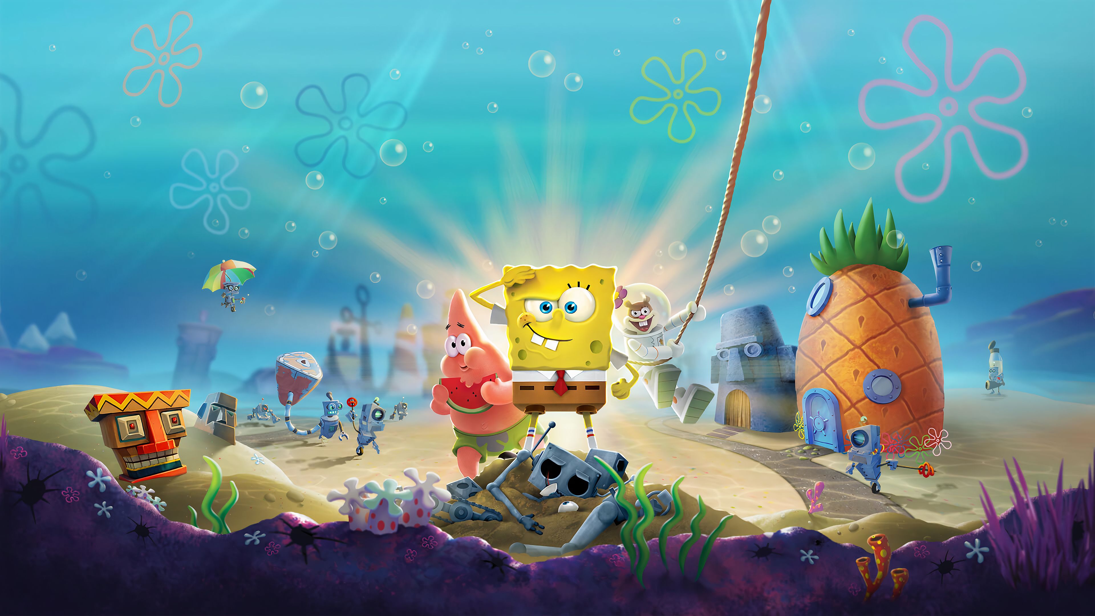 984516壁紙のダウンロードテレビゲーム, spongebob squarepants: ビキニボトムの戦い, パトリックスター, スポンジボブ-スクリーンセーバーと写真を無料で