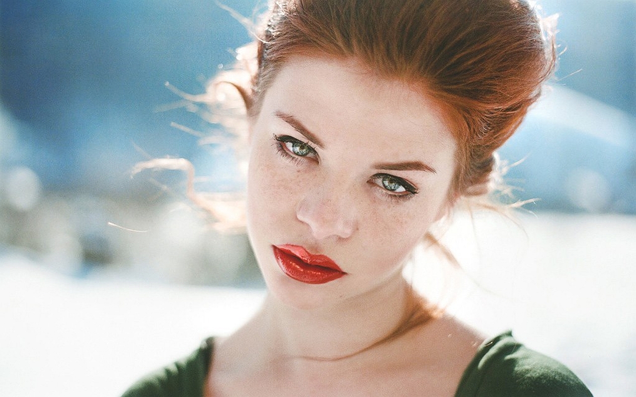 Free download wallpaper Redhead, Face, Women on your PC desktop