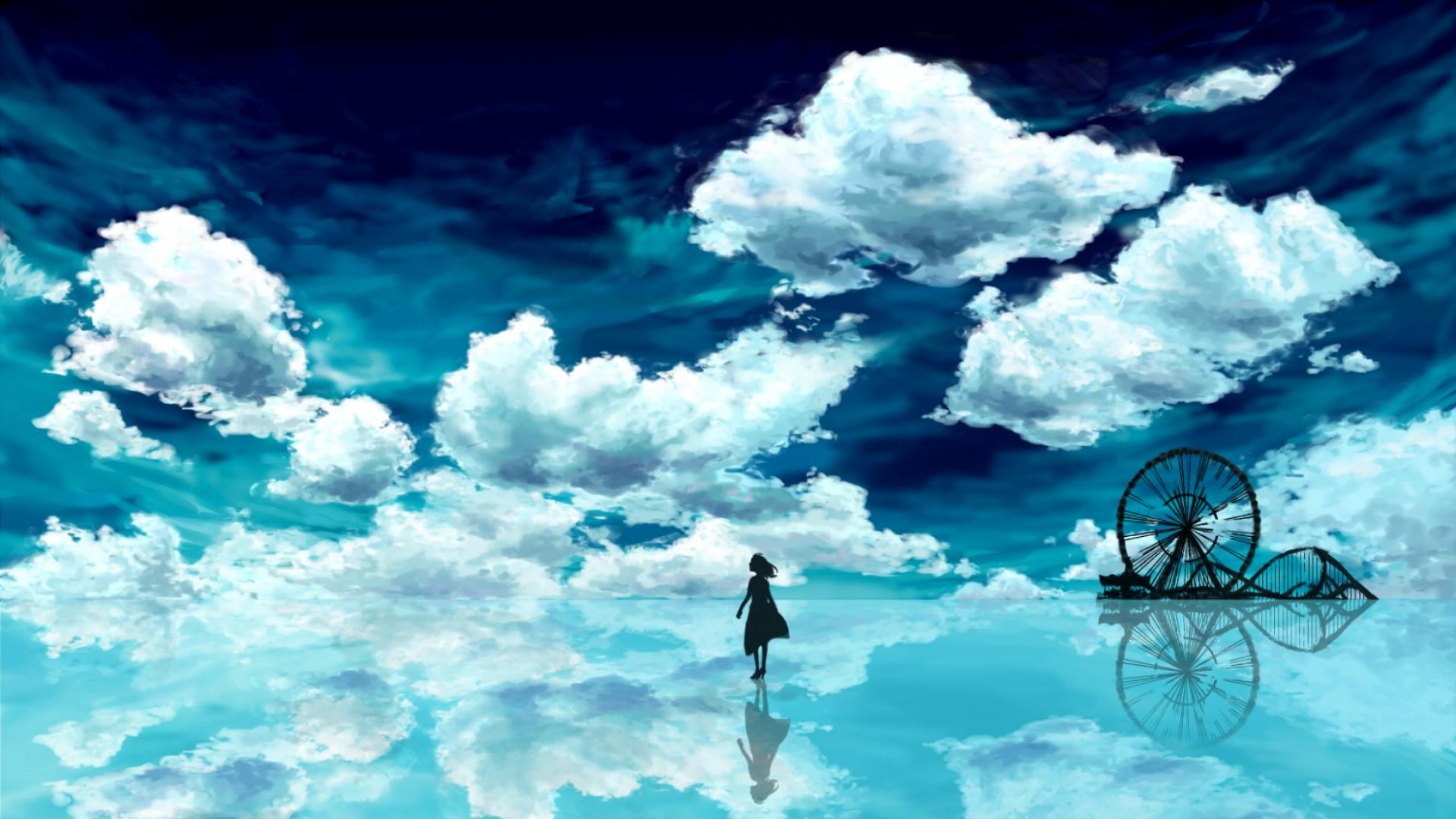 Free download wallpaper Anime, Sky on your PC desktop