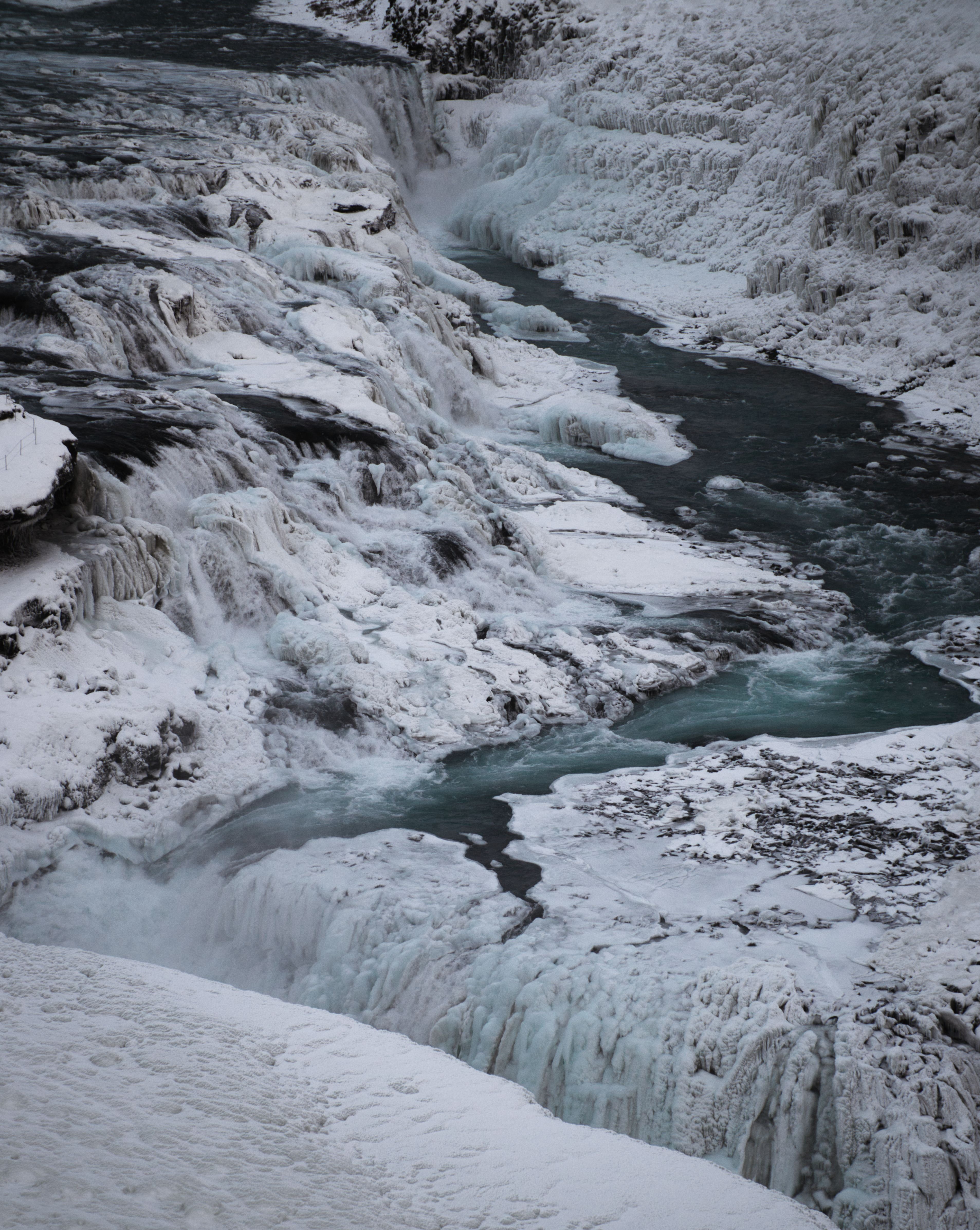 PCデスクトップに風景, 冬, 自然, 川, 岩, 氷画像を無料でダウンロード