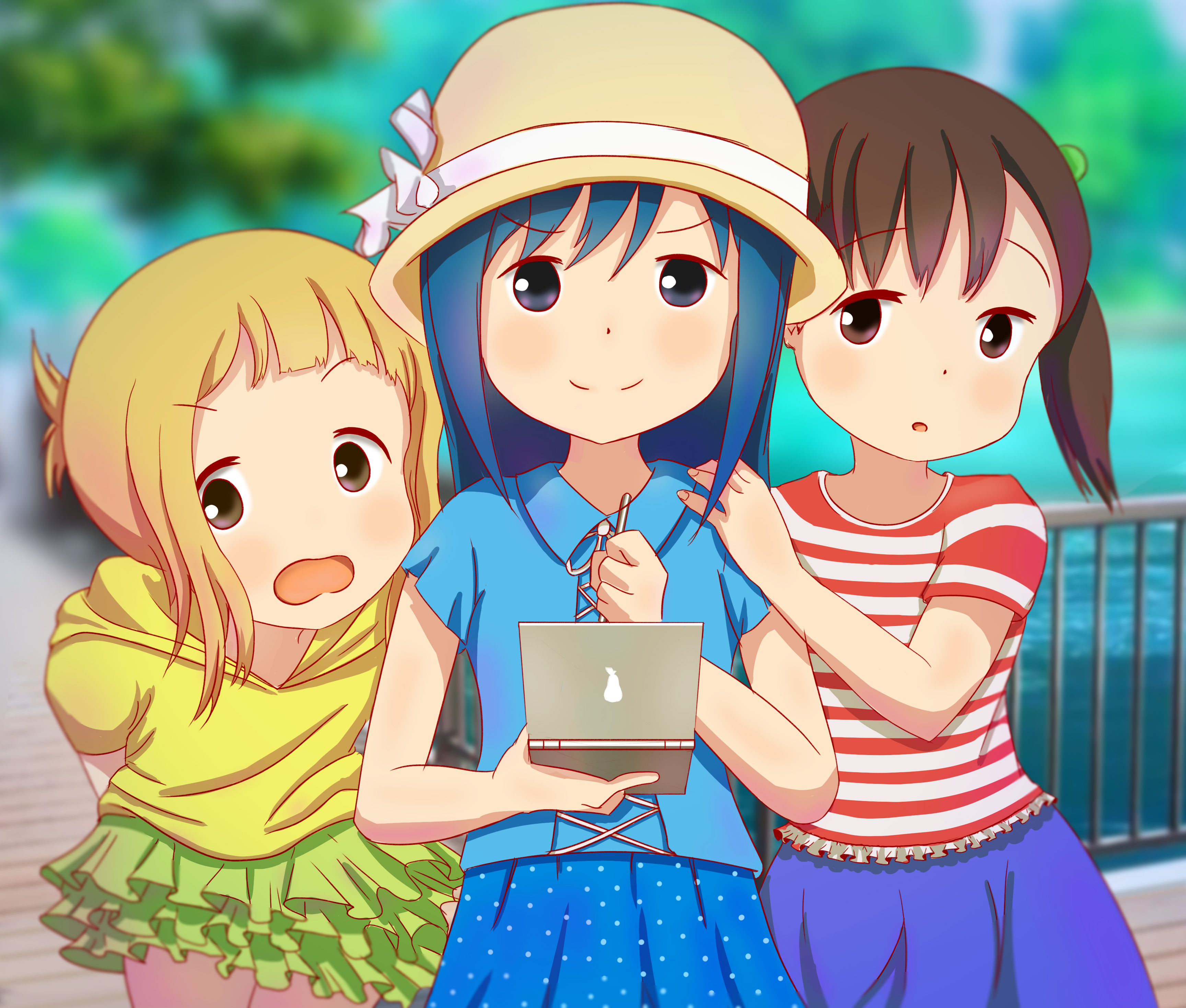 919587 descargar fondo de pantalla animado, mitsuboshi colors, kotoha (colores mitsubishi), sacchan (colores mitsubishi), yui akamatsu: protectores de pantalla e imágenes gratis