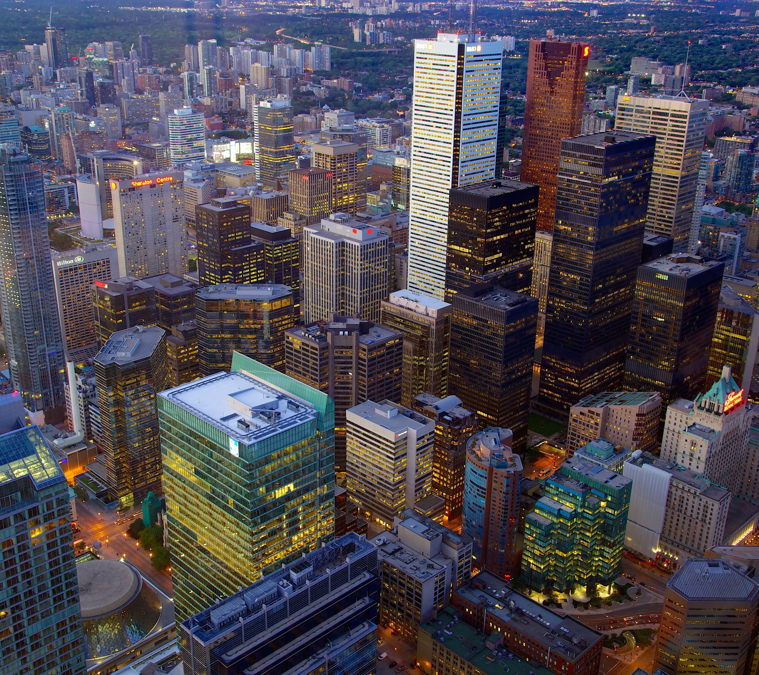 Скачать обои бесплатно Города, Город, Небоскреб, Канада, Здание, Торонто, Воздушный, Строительство, Антенна, Небоскрёб, Сделано Человеком картинка на рабочий стол ПК