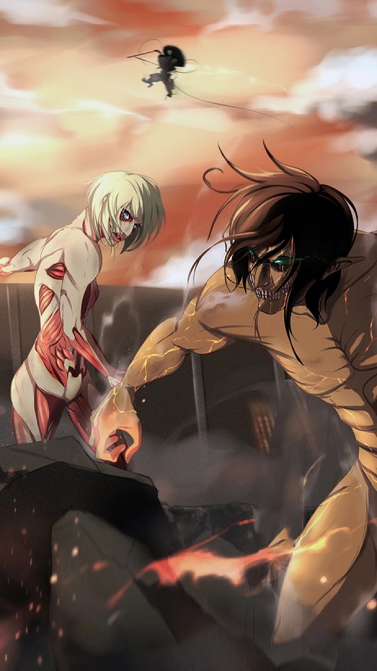 Download mobile wallpaper Anime, Eren Yeager, Attack On Titan, Annie Leonhart for free.