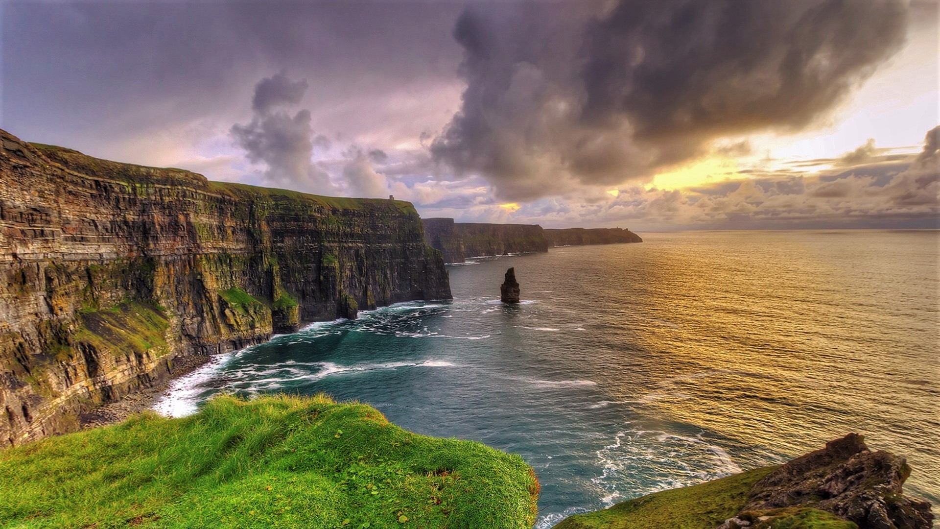 872351壁紙のダウンロード地球, モハーの断崖, 海岸, 海岸線, 地平線, アイルランド, 海洋, 海-スクリーンセーバーと写真を無料で