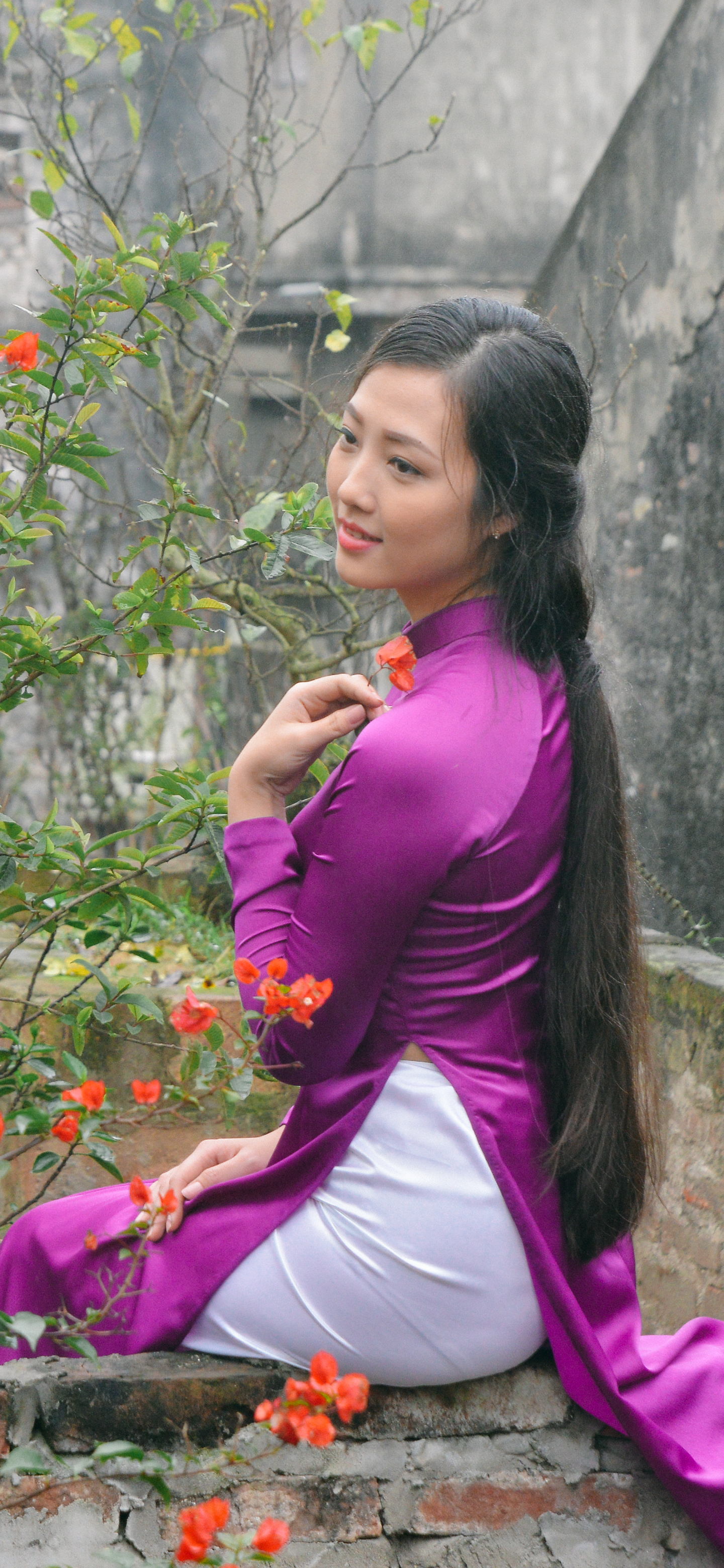 無料モバイル壁紙モデル, 女性, アジア人, ベトナム語, アオザイをダウンロードします。