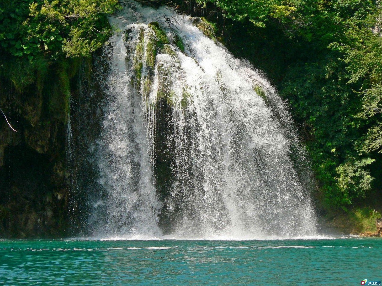waterfalls, landscape, water, gray 1080p