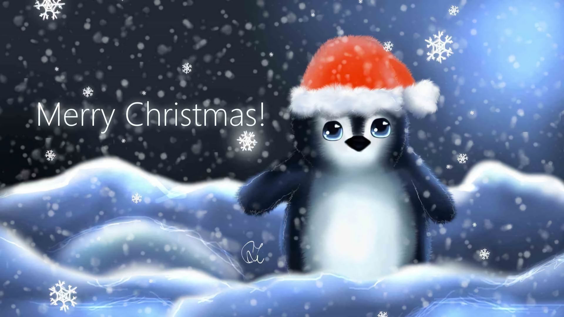 Free download wallpaper Christmas, Holiday, Penguin, Merry Christmas on your PC desktop