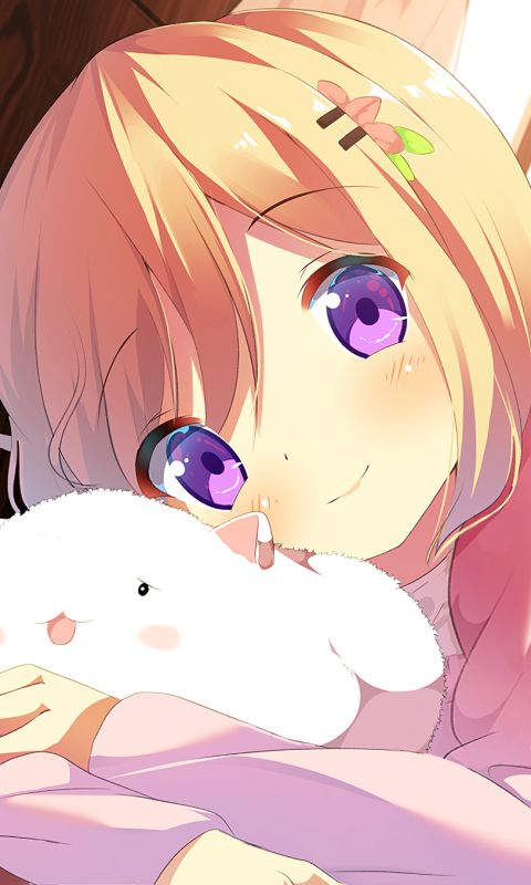 Download mobile wallpaper Anime, Blonde, Purple Eyes, Is The Order A Rabbit?, Cocoa Hoto for free.
