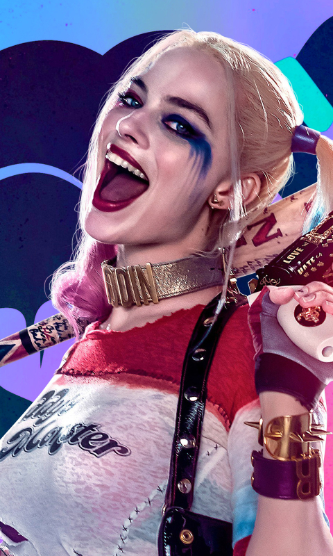 Descarga gratuita de fondo de pantalla para móvil de Películas, Harley Quinn, El Escuadrón Suicida, Margot Robbie.